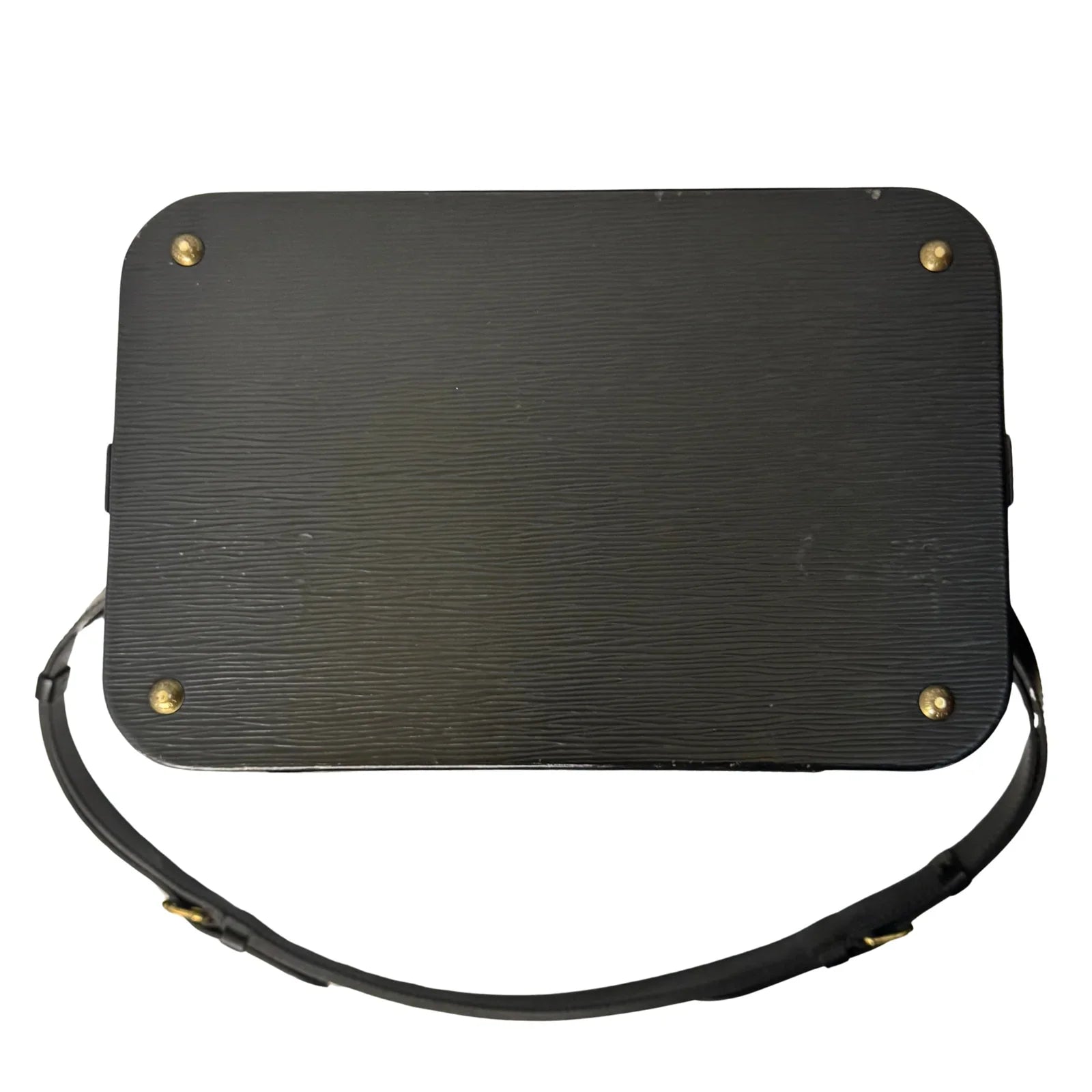 Louis Vuitton Black Epi Leather Train Case Luggage bag Black - Lost Designer