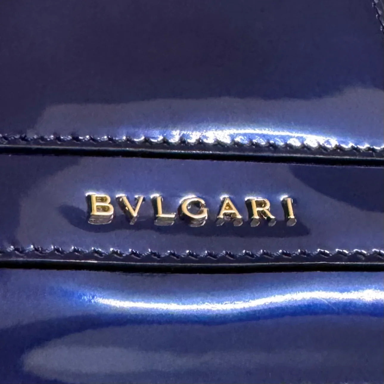 Bvlgari Serpenti patent leather handbag Blue - Lost Designer