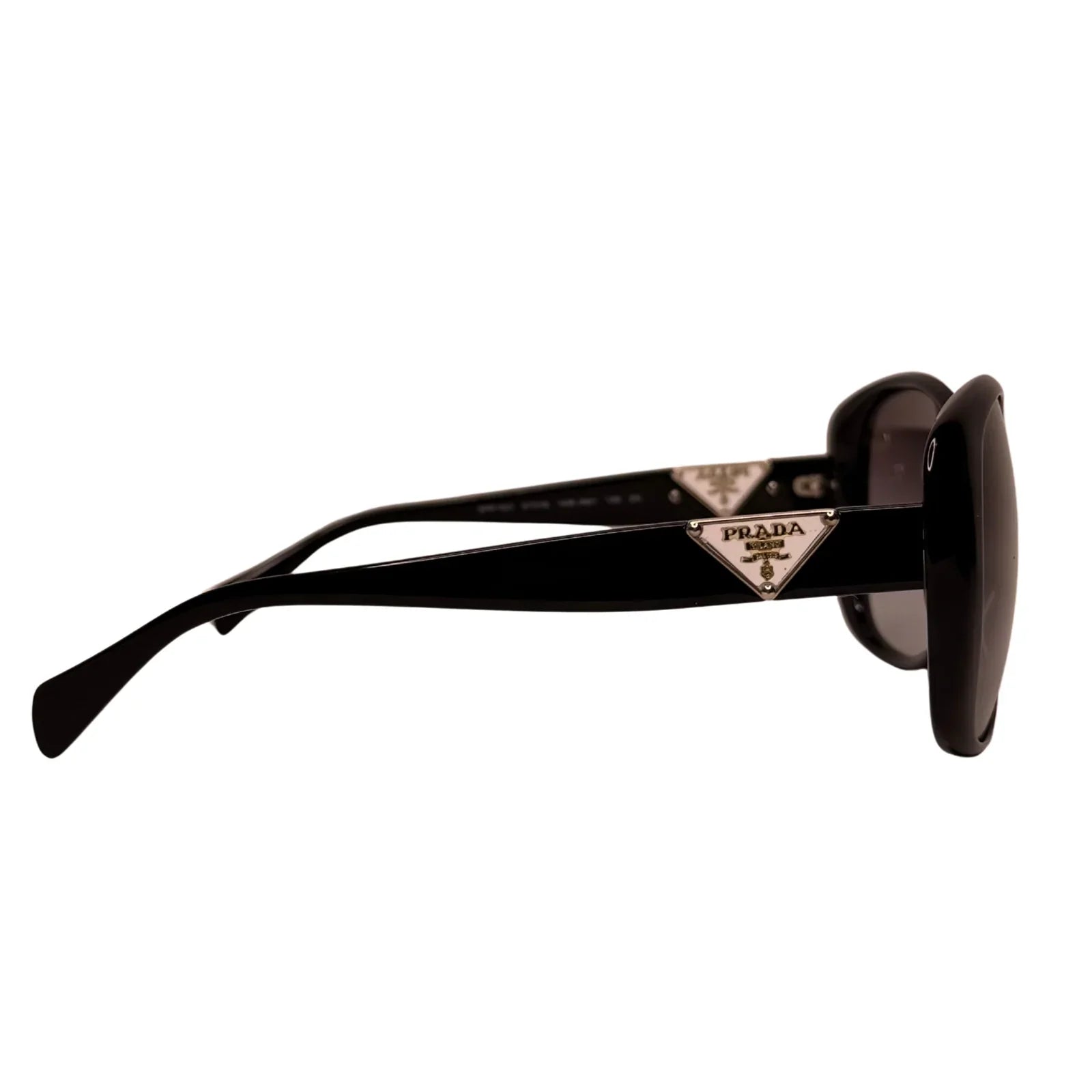 Prada SPR 150 Black Acetate Oversized Round Sunglasses - Lost Designer