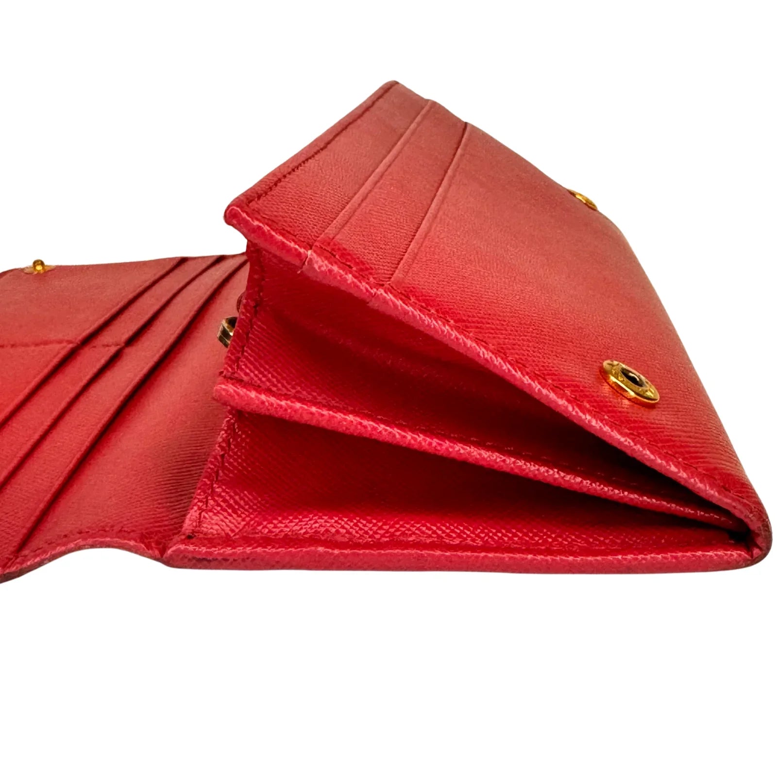Prada Vitello Daino Continental Flap Wallet in Pink - Lost Designer