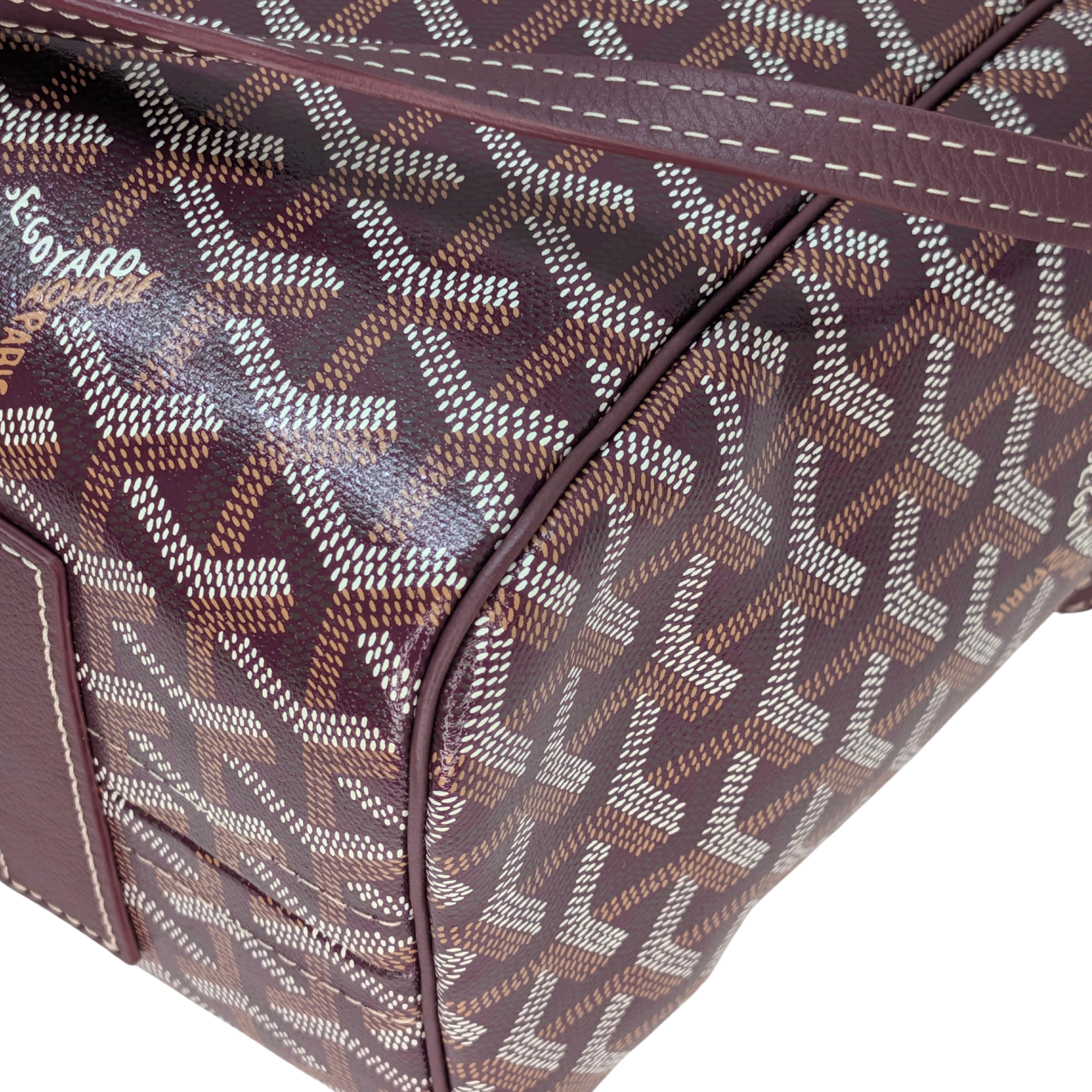 Goyard Goyardine Rouette PM Shoulder Bag Burgundy