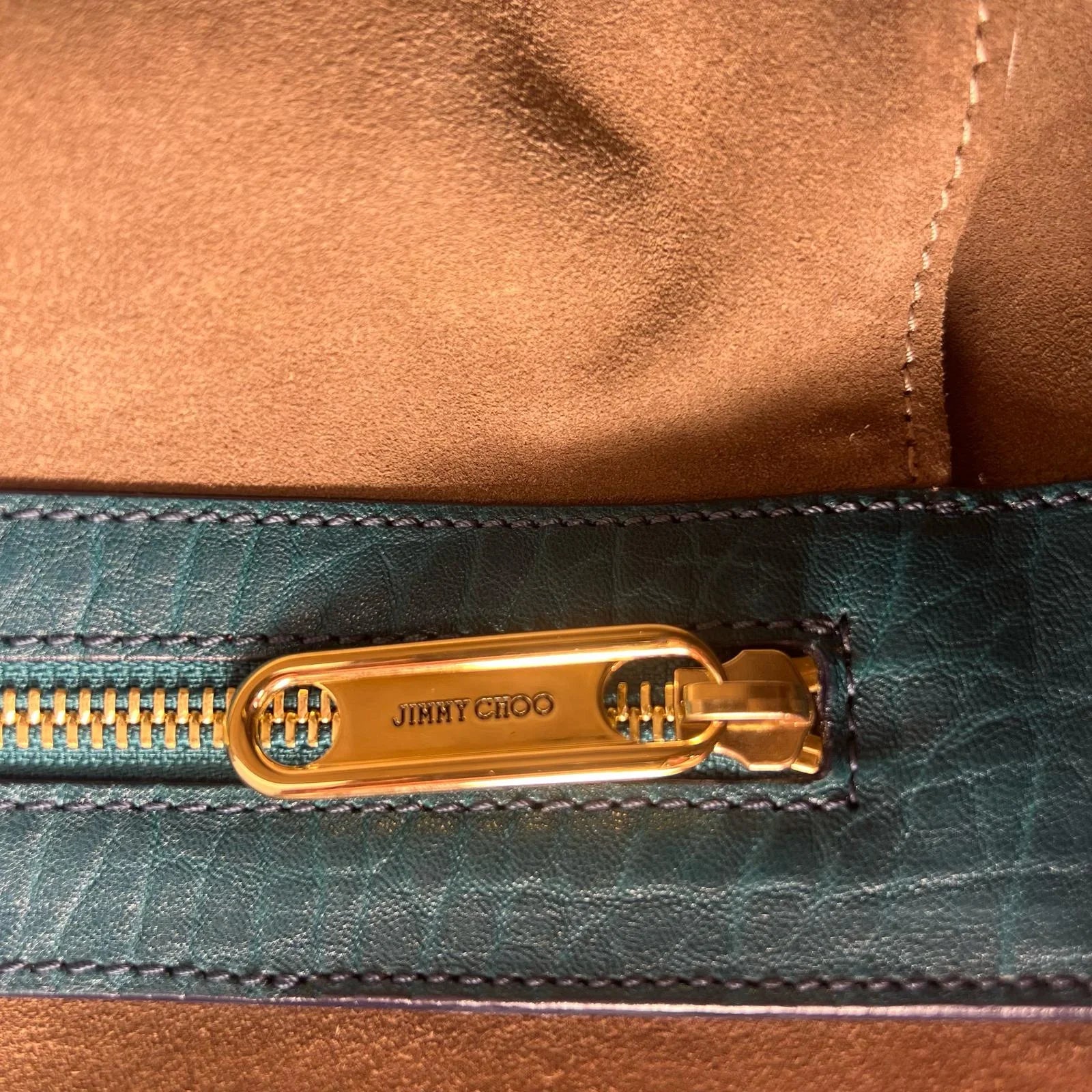 Jimmy Choo Lockett/XB Medium Bag – Teal Leather & Leopard Pony Hair - Lost Designer
