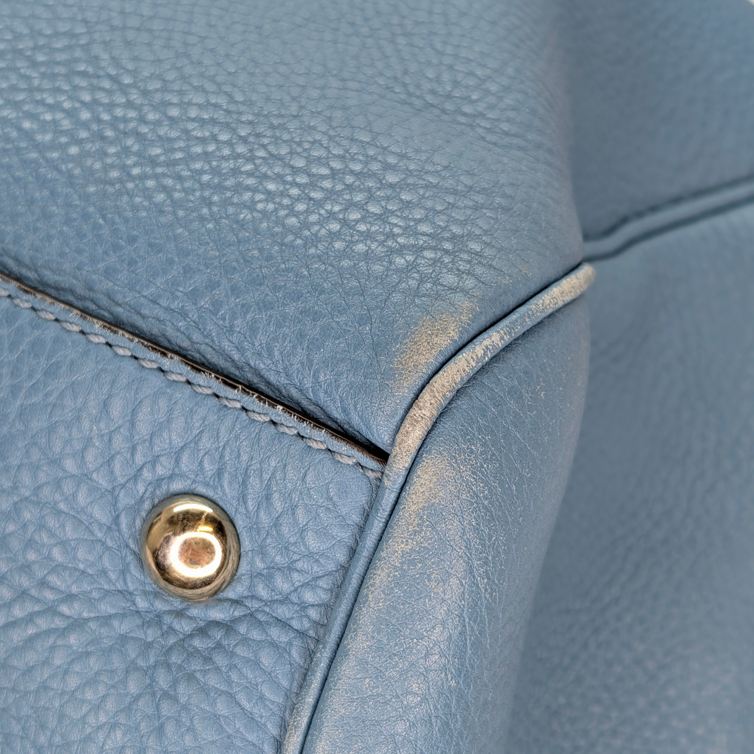 Gucci Bamboo Shopper Tote Bag Large Light Blue