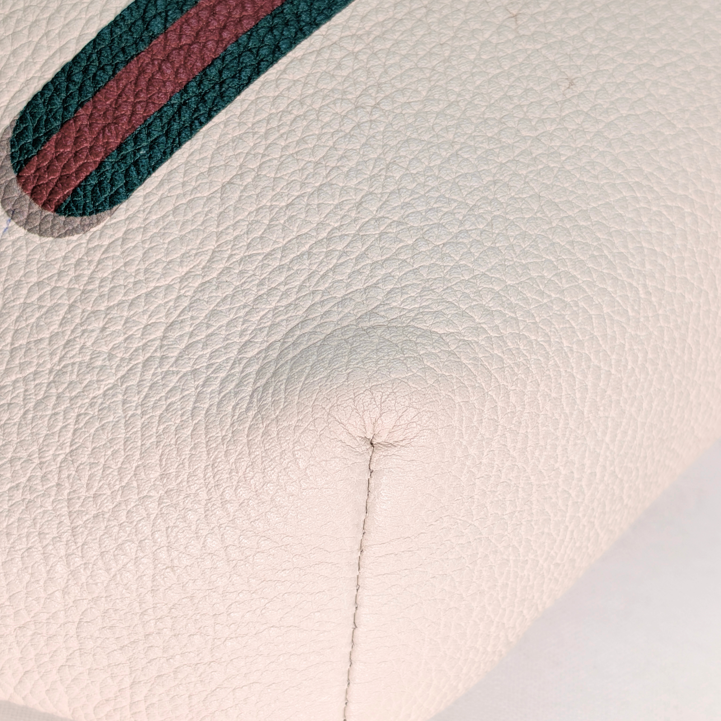 Gucci Grained Calfskin Logo Belt Bum Bag Beige
