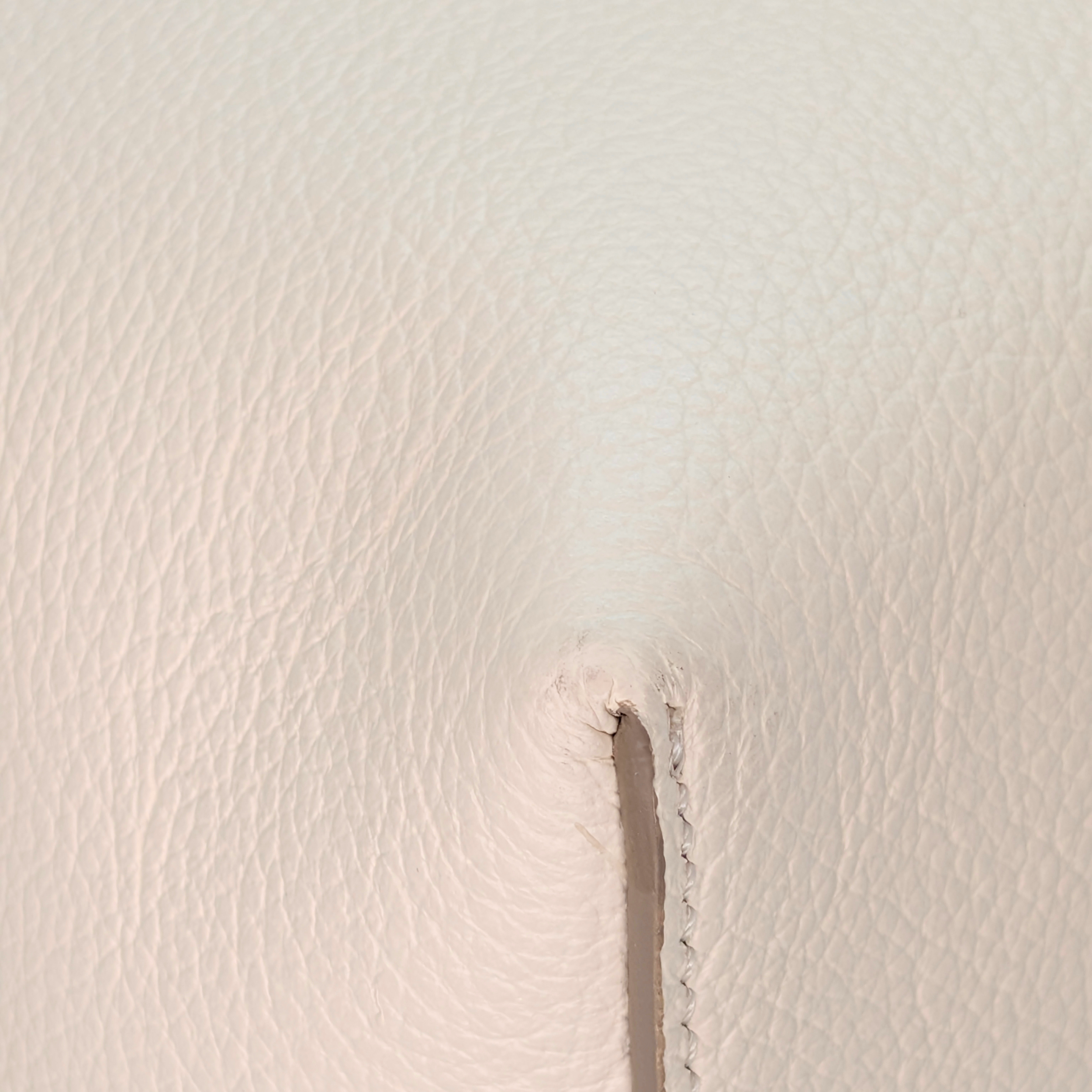 Grained Calfskin Marcie Bucket Bag Misty Ivory White