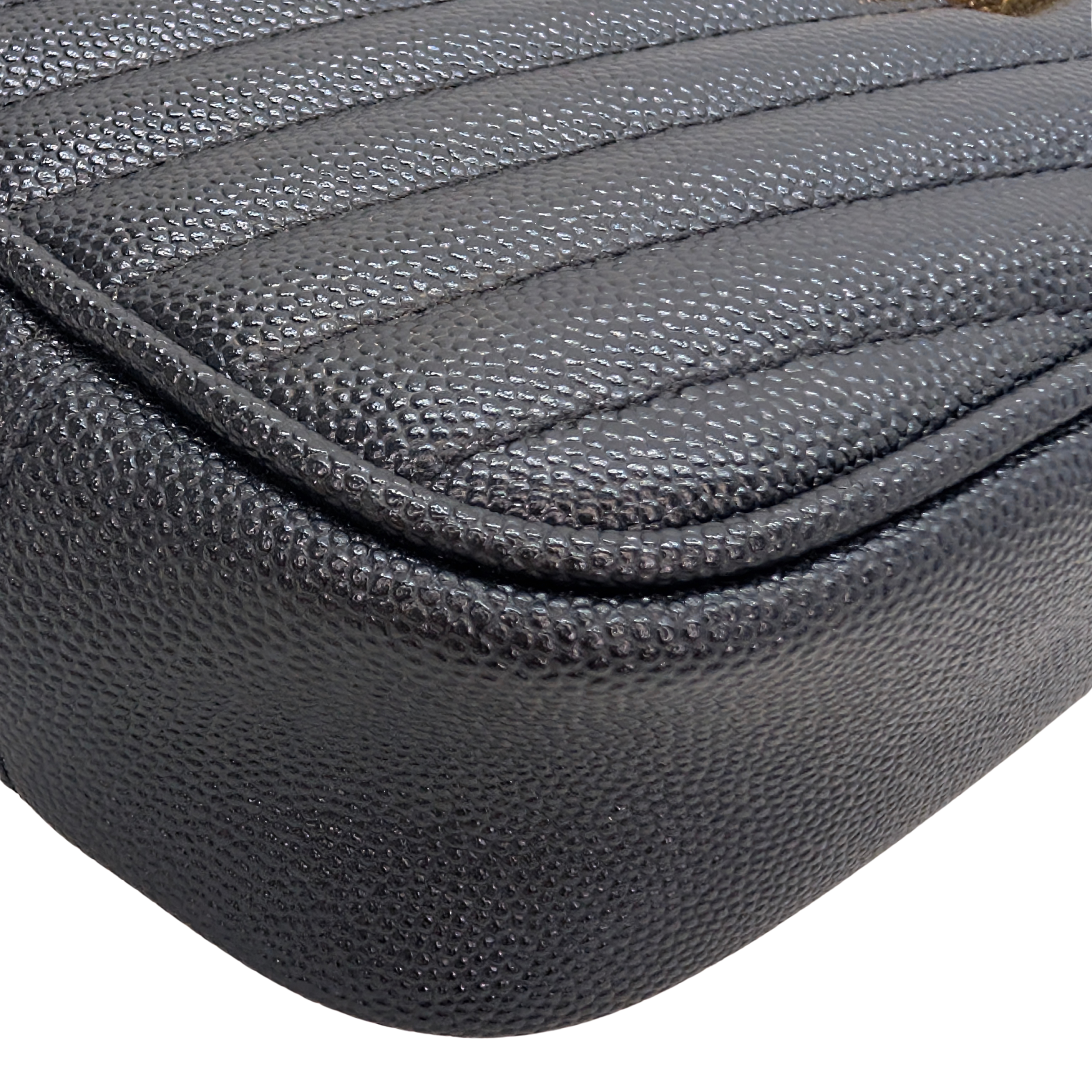 Saint Laurent Lou Mini Grain Leather Camera Bag GHW