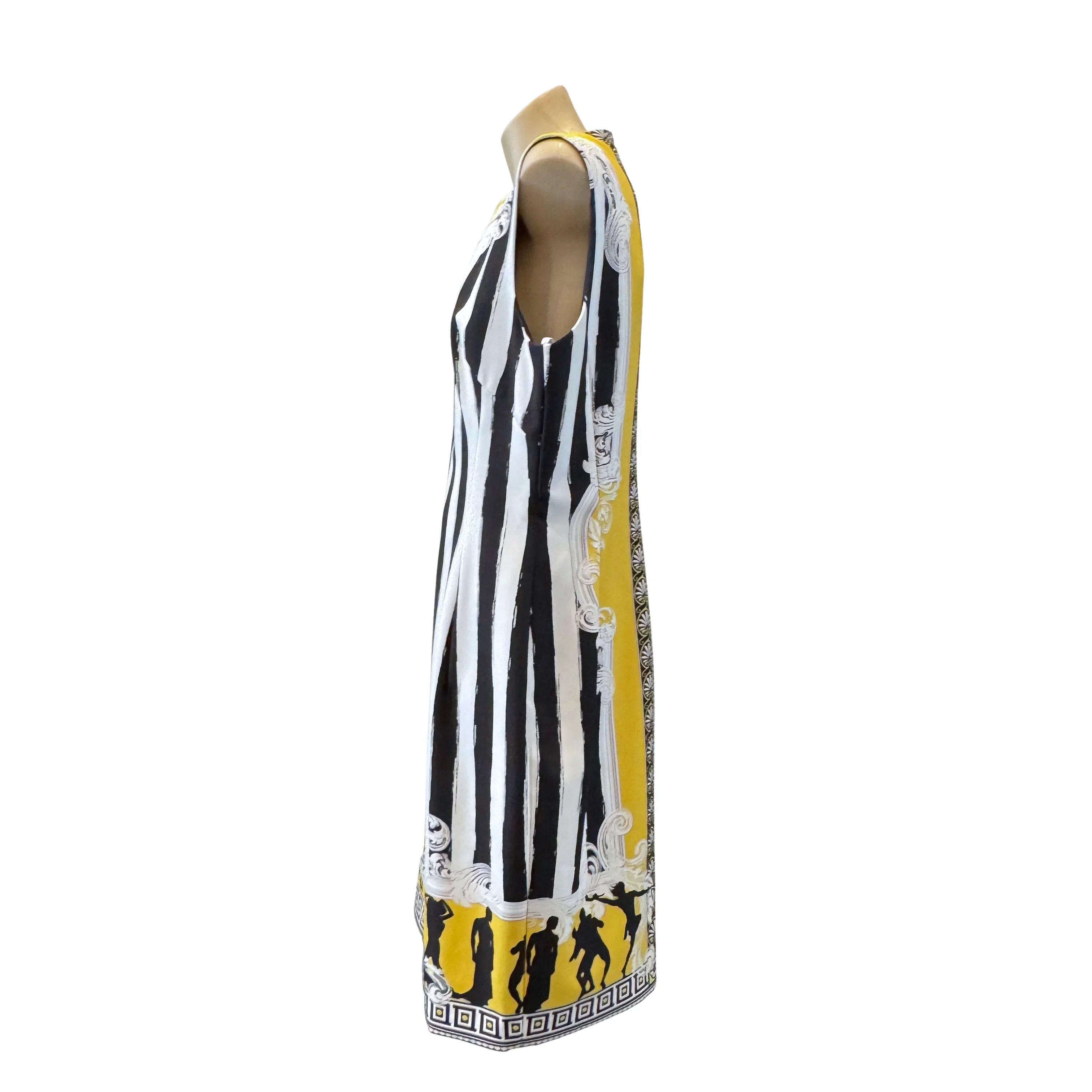 Versace Humbug Stripe Printed Shift Dress 48 - Lost Designer