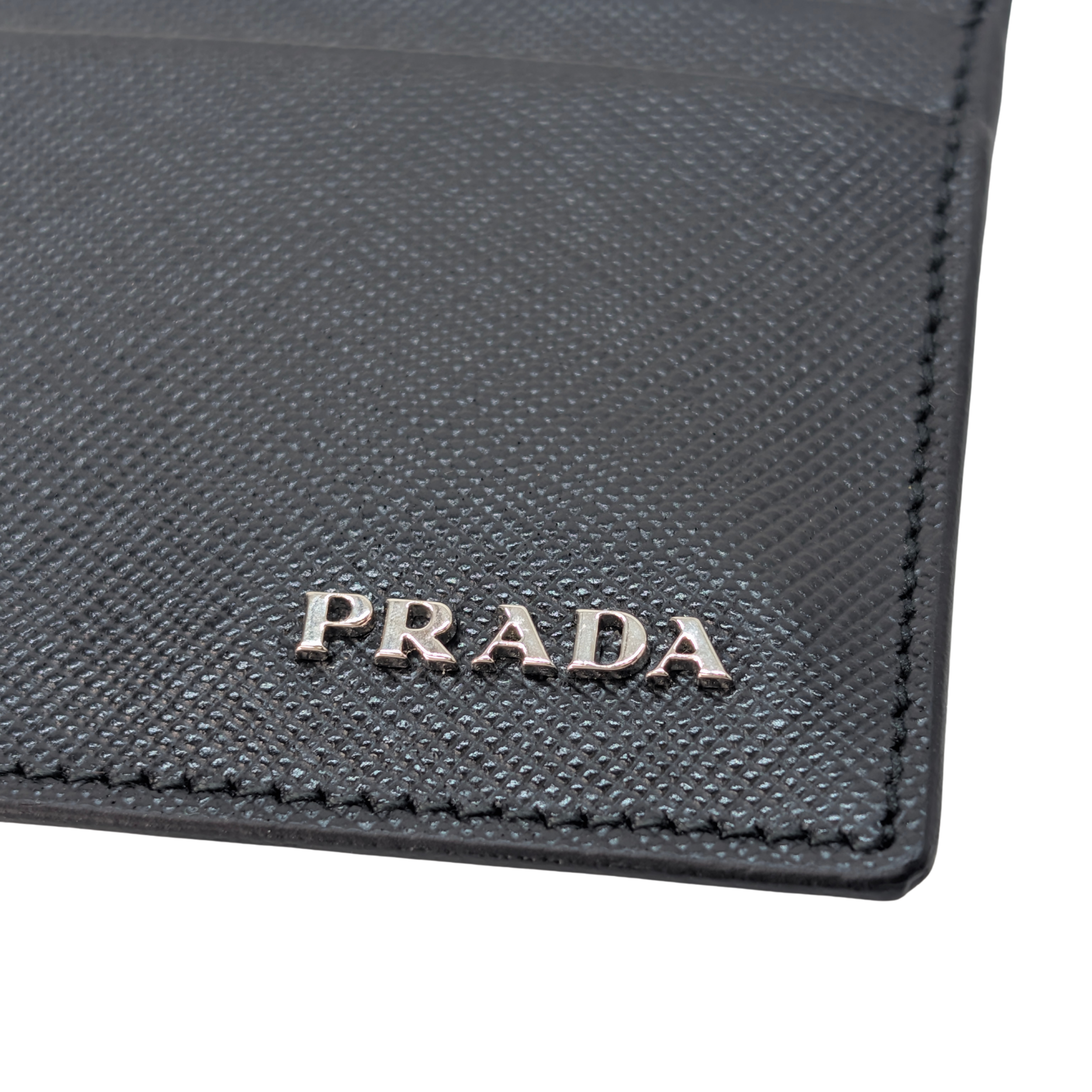 Prada Saffiano Leather Card Holder Wallet