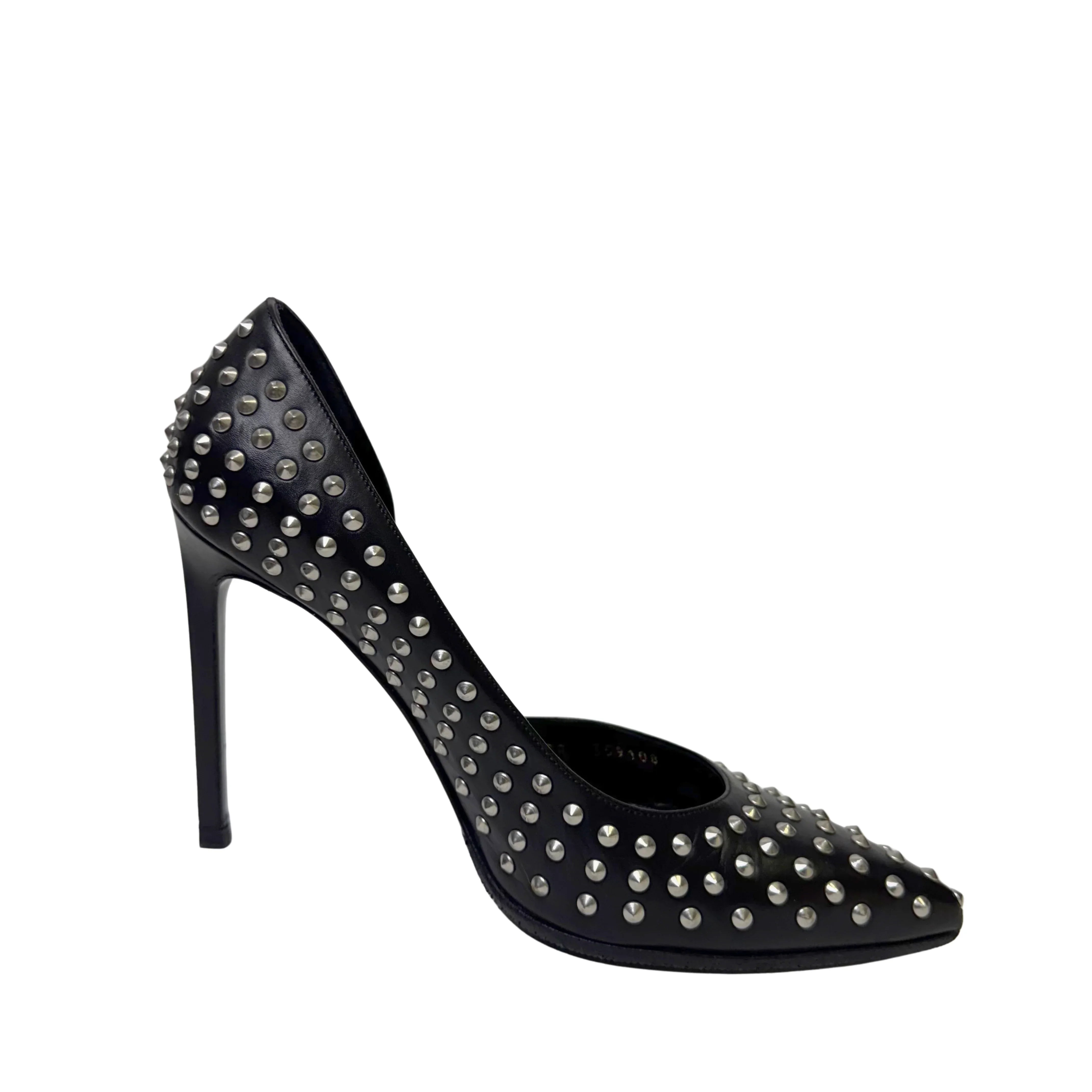 Saint Laurent Leather Printed Rock stud D'Orsay Pumps - Lost Designer