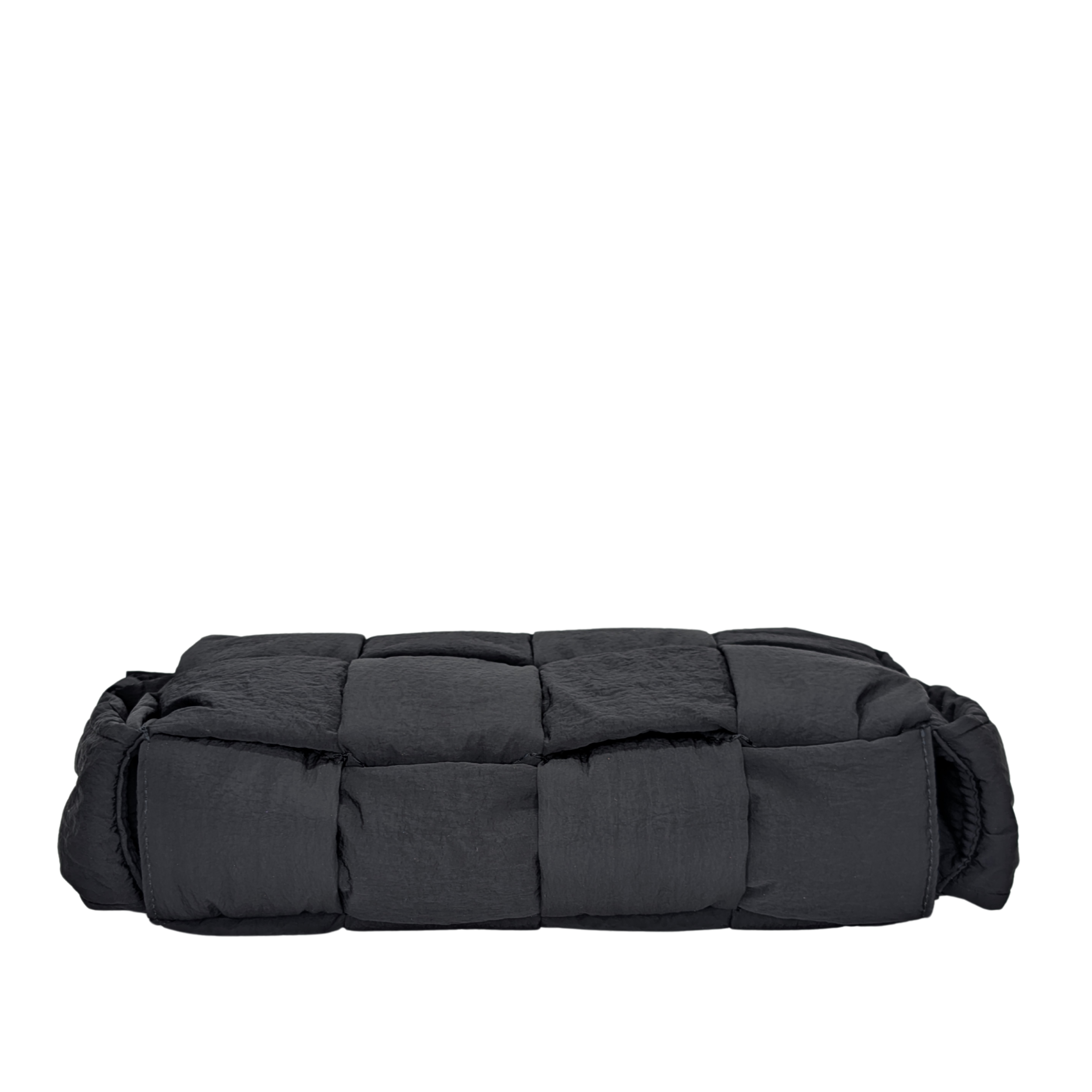 Bottega Nylon Intrecciato Padded Tech Cassette Bag Black