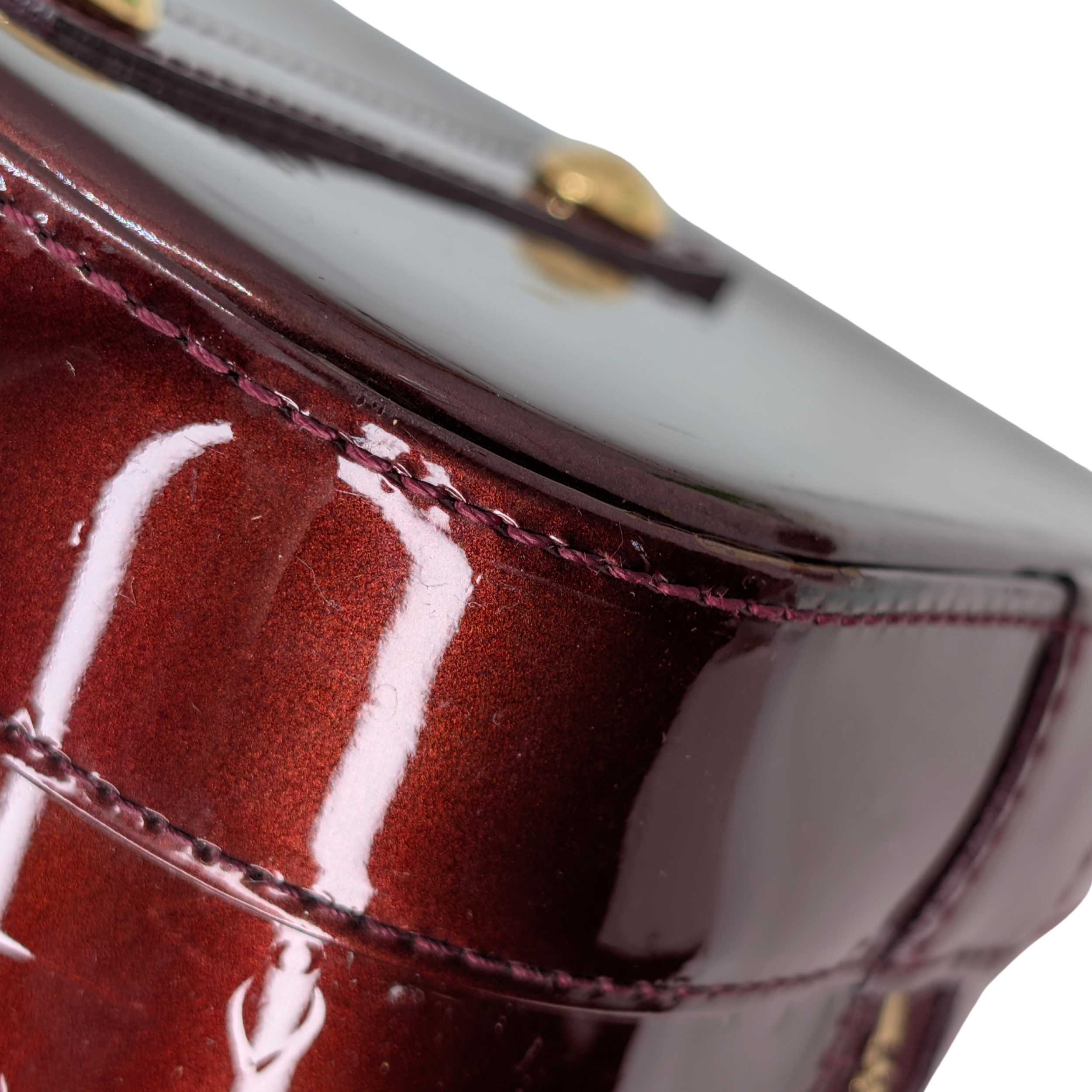 Louis Vuitton Alma GM Monogram Vernis Amarante