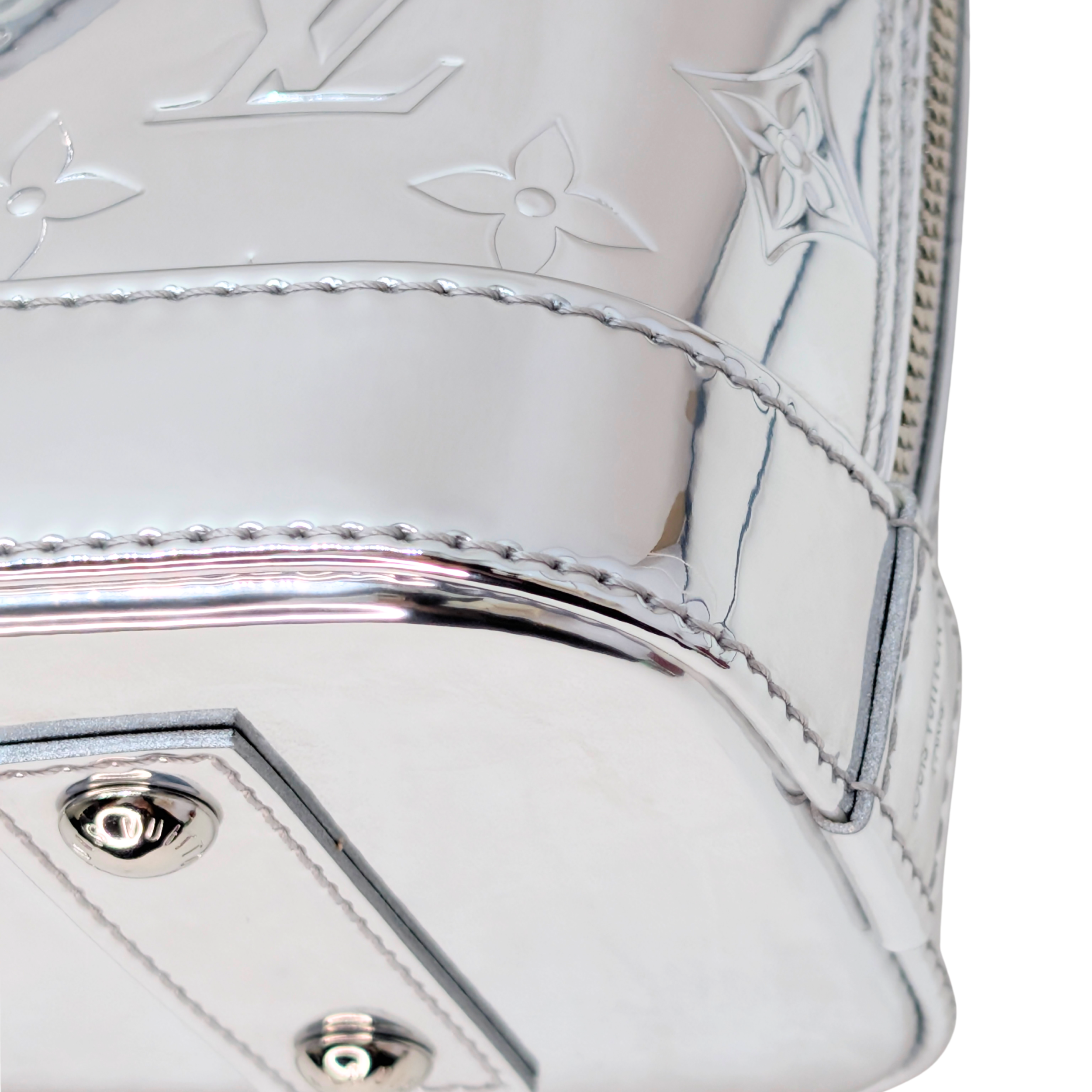 Louis Vuitton Monogram Miroir Alma BB Silver Ski Collection