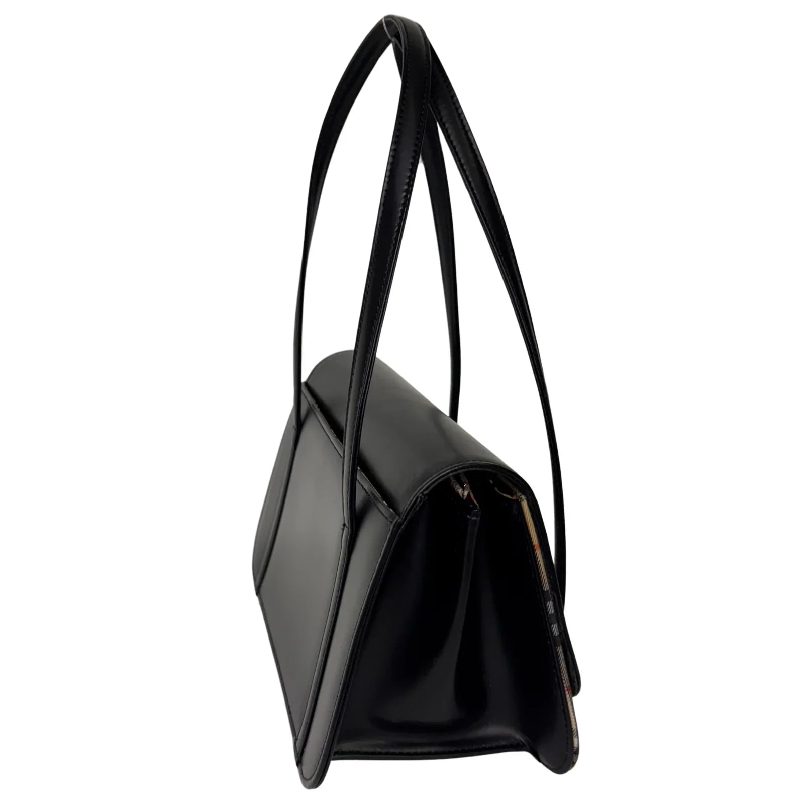 Burberry Nova Check Leather Flap Shoulder Bag - Lost Designer