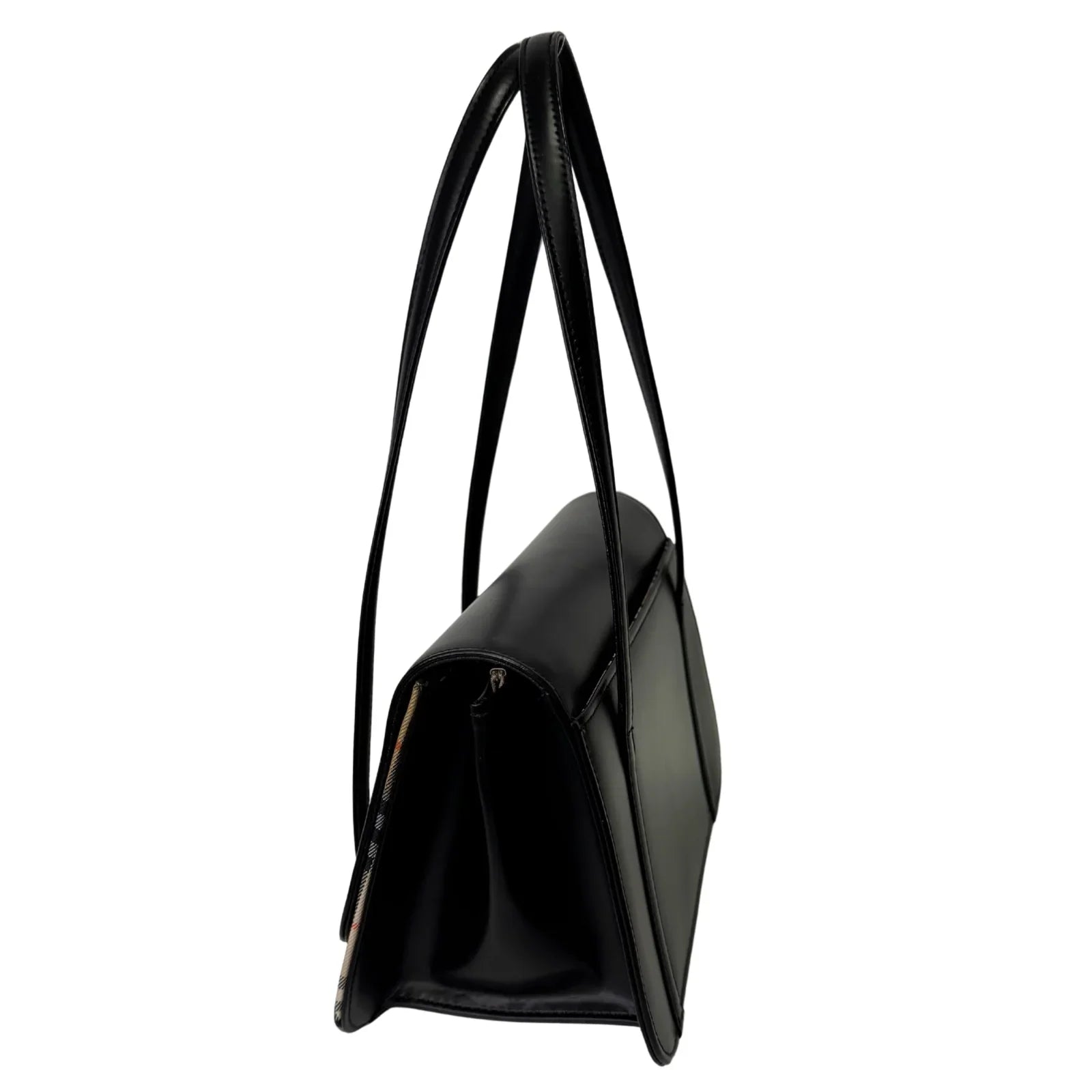 Burberry Nova Check Leather Flap Shoulder Bag - Lost Designer