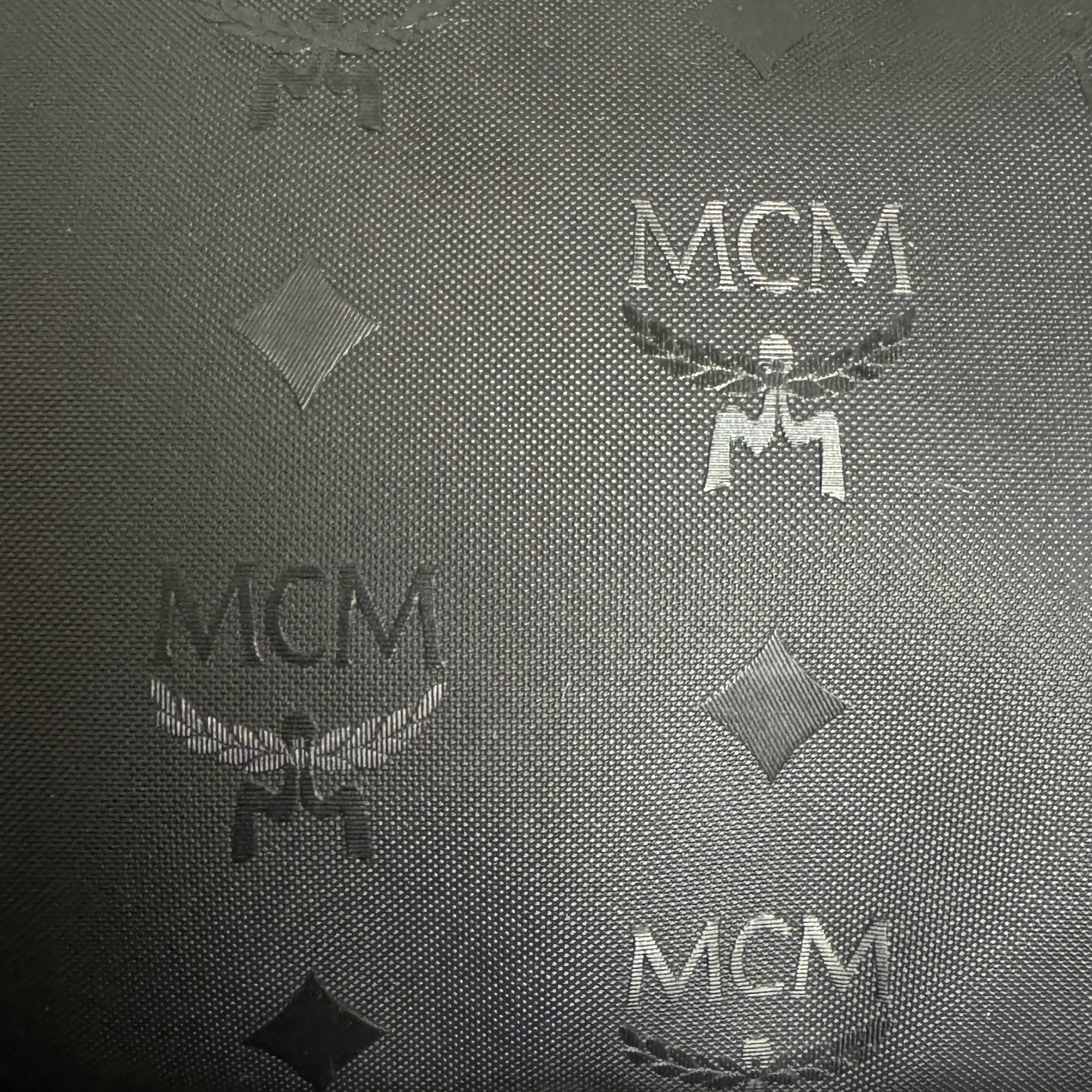 MCM Large Visetos Nylon Tote Bag Black - Lost Designer