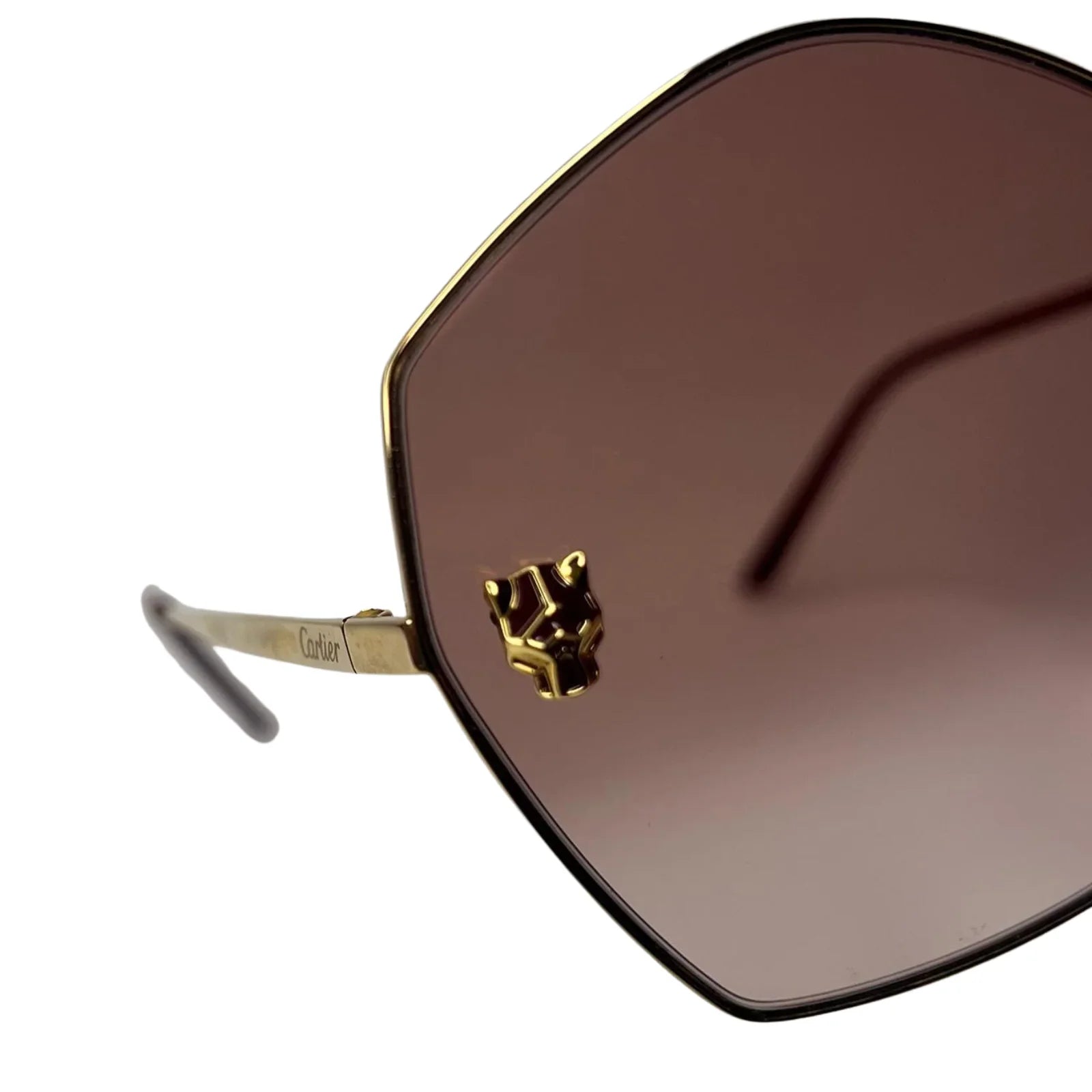 Cartier Panthère de Cartier Sunglasses – Gold / Brown Gradient - Lost Designer
