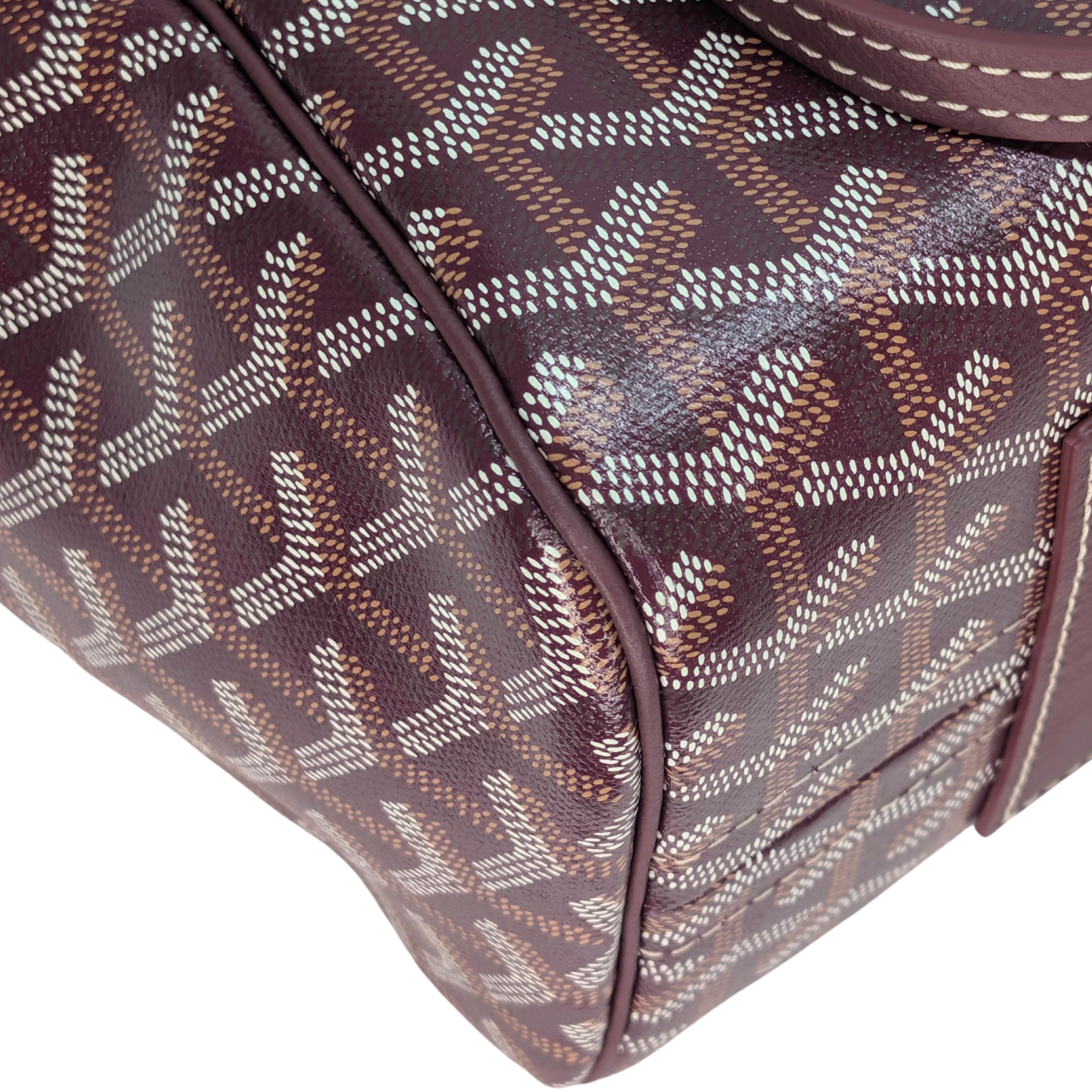 Goyard Goyardine Rouette PM Shoulder Bag Burgundy