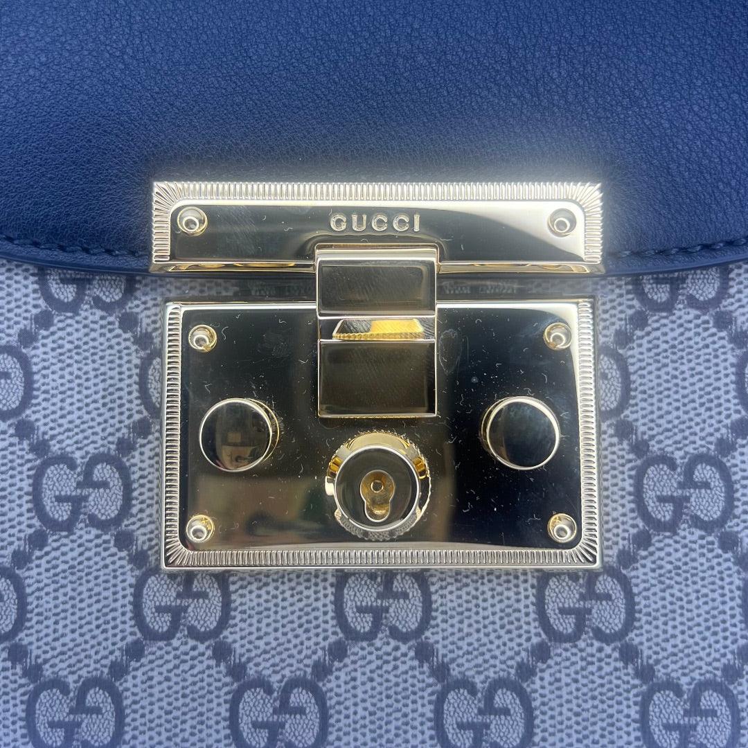 Gucci Padlock Medium GG Supreme Saddle Messenger Bag - Lost Designer