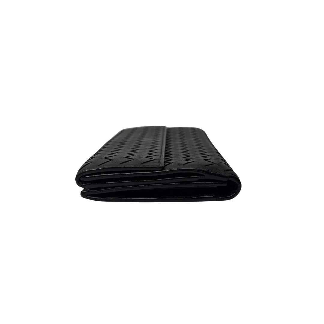 Bottega Veneta Nappa Intrecciato Continental Wallet Black - Lost Designer