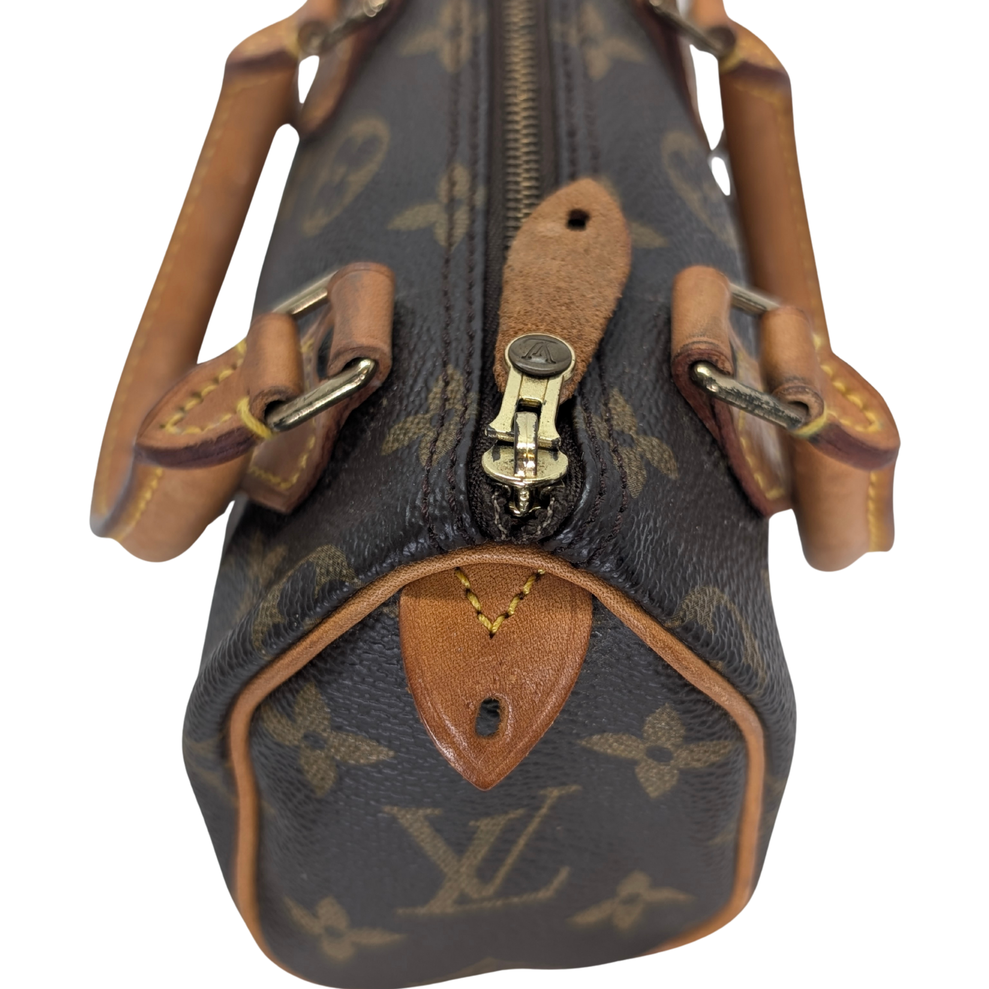 Louis Vuitton Nano Speedy Monogram Handbag Brown
