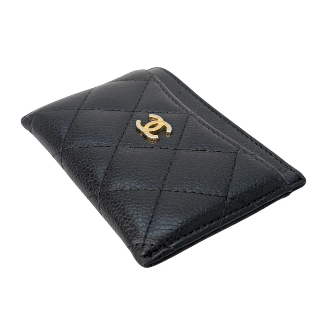 Chanel Classic Black Card Holder Black - Lost Designer