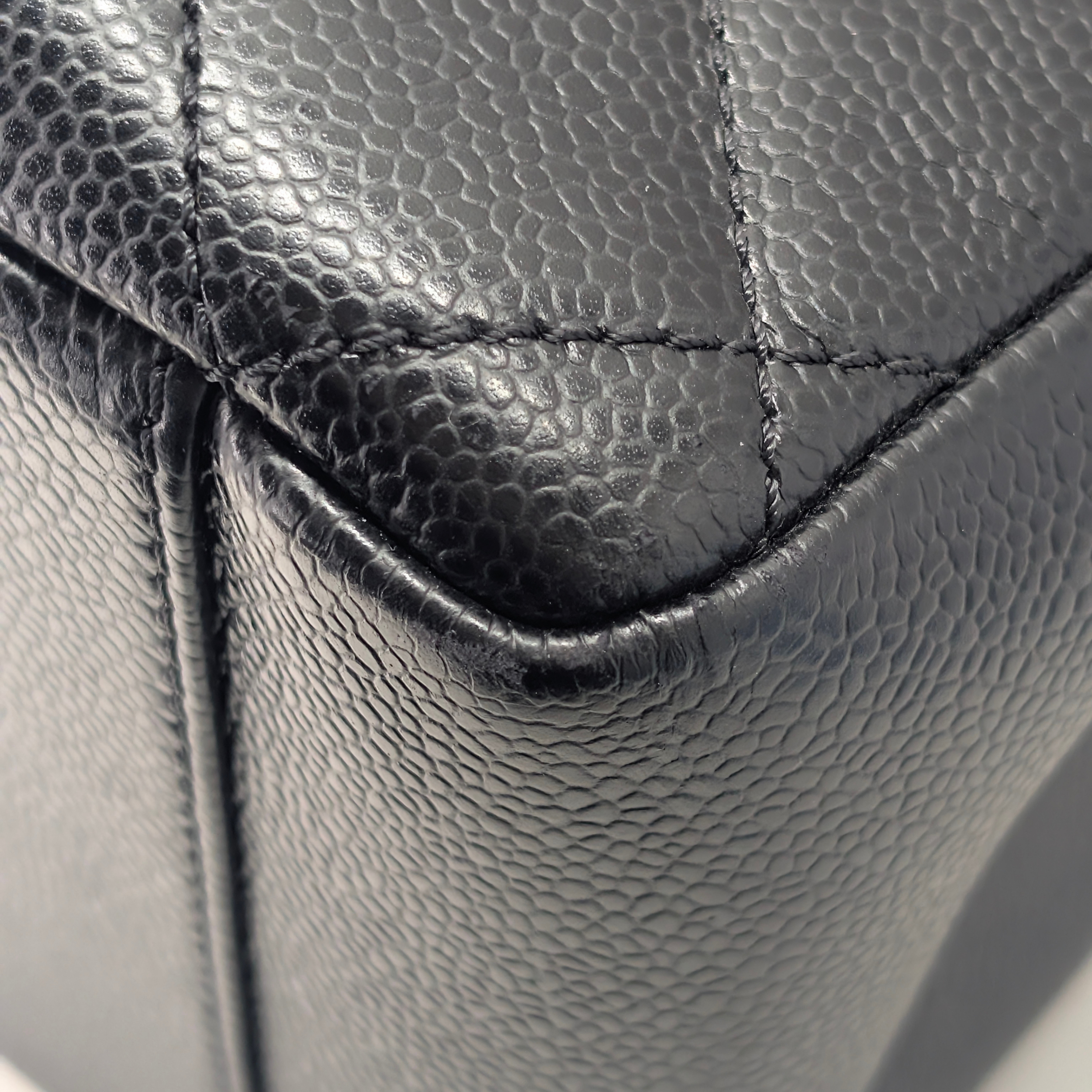 Chanel Quilted Caviar GST Grand Shopping Tote Black