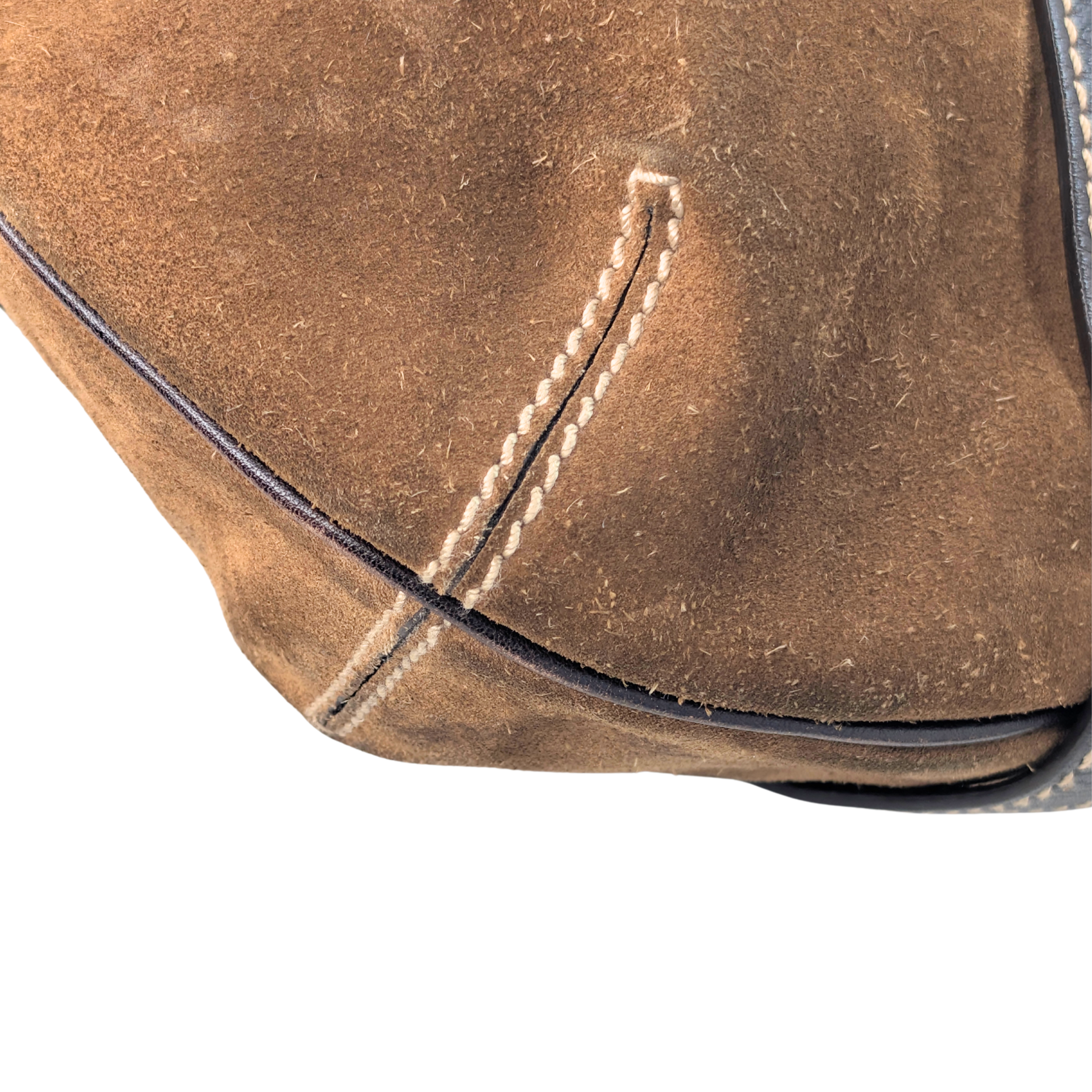 Gucci Sukey Suede Leather Hobo Bag Brown