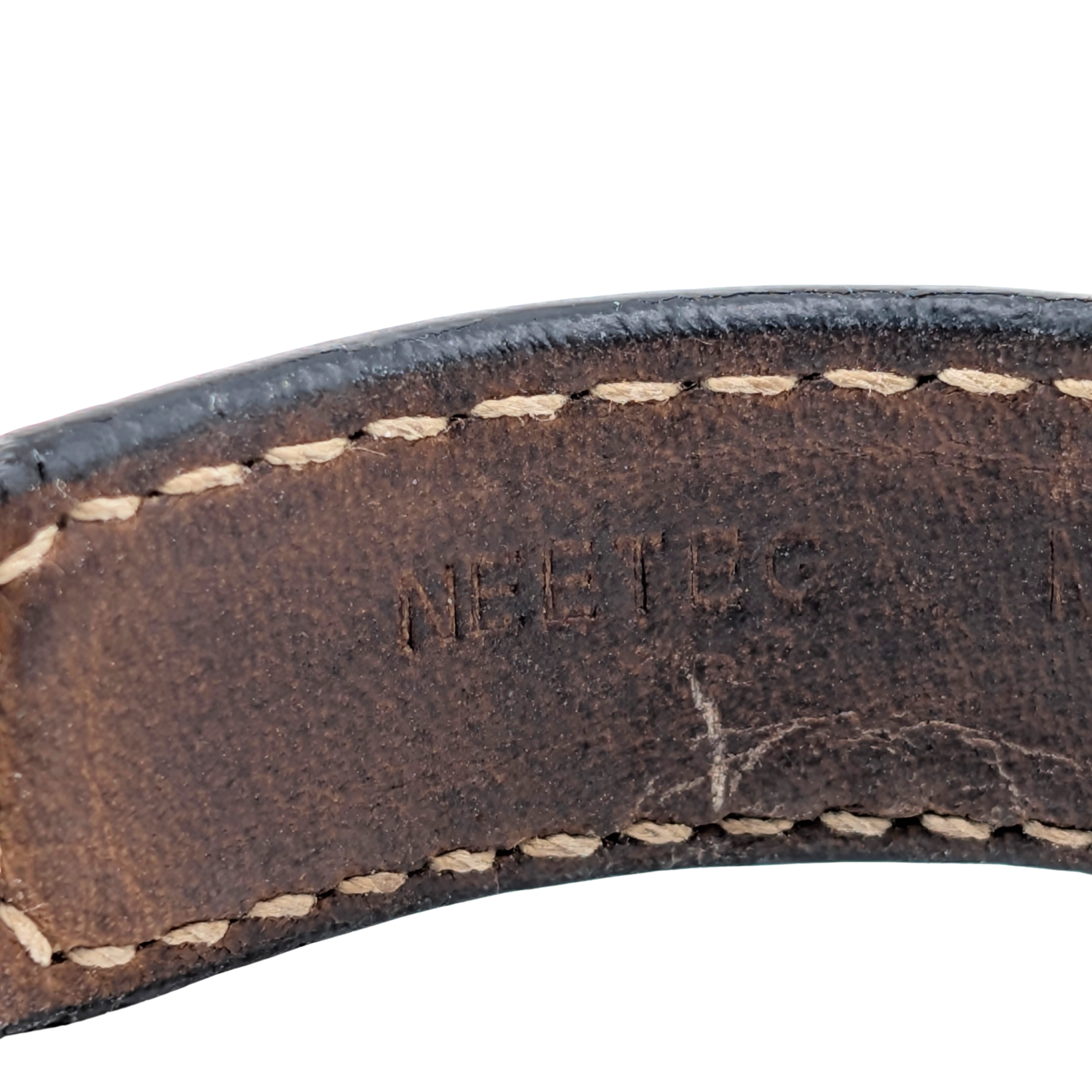 Bvlgari Leather Bangle Cuff Bracelet