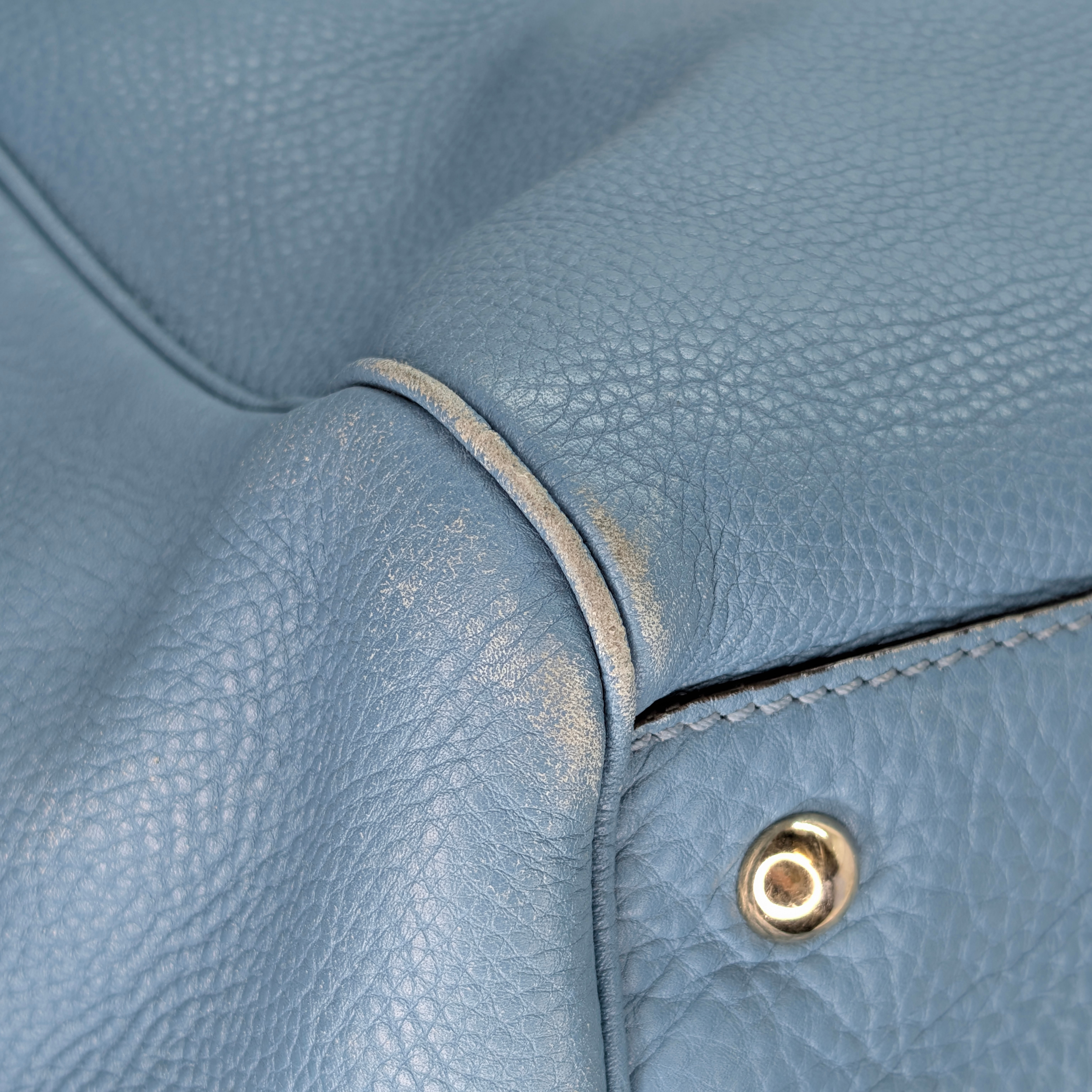 Gucci Bamboo Shopper Tote Bag Large Light Blue