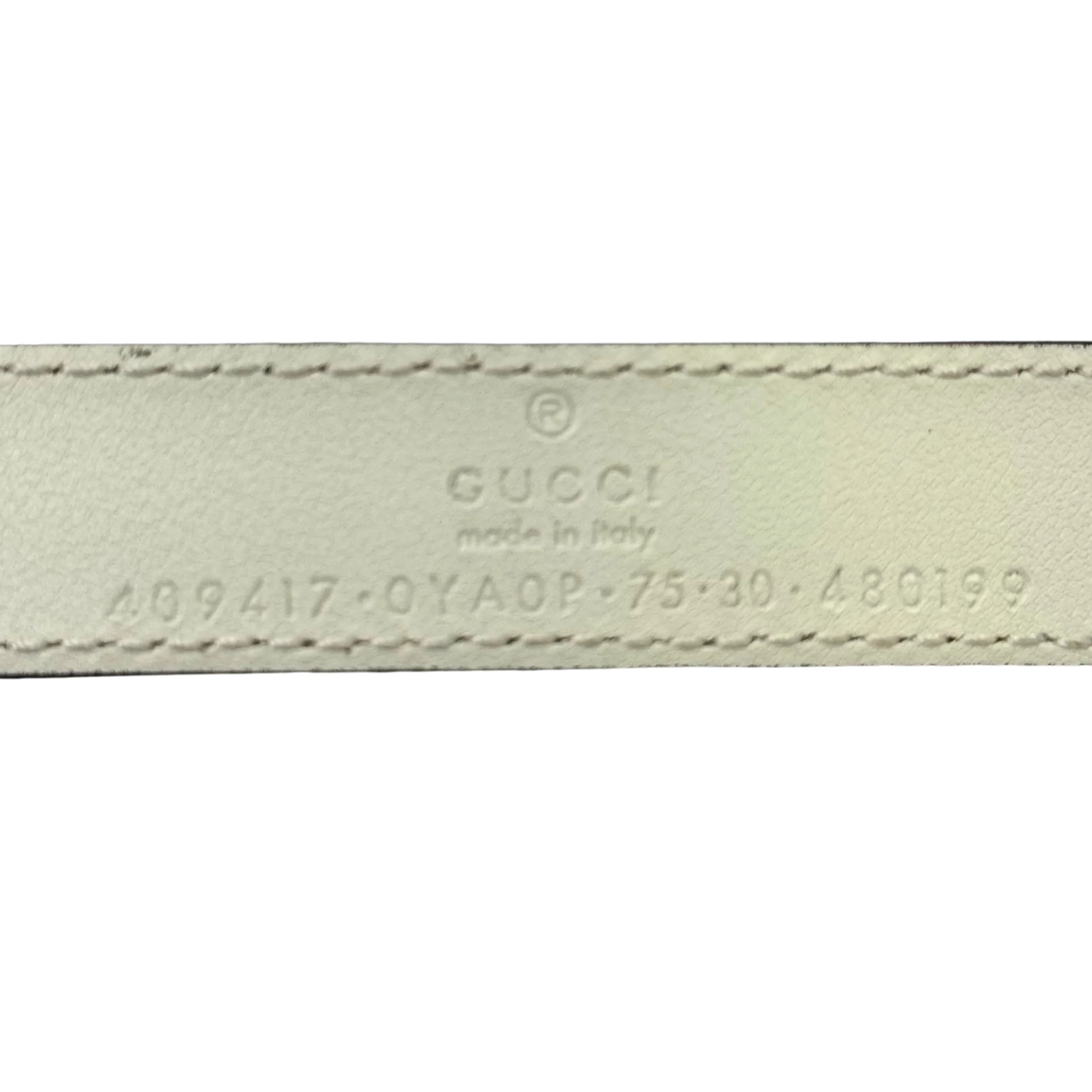 Gucci GG Marmont Thin Belt White 90 - Lost Designer