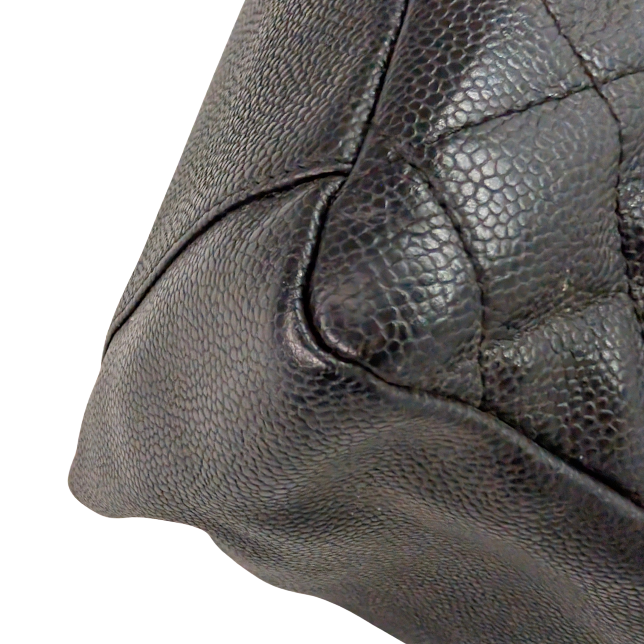 Chanel Quilted Caviar Grand Shopping Tote Black