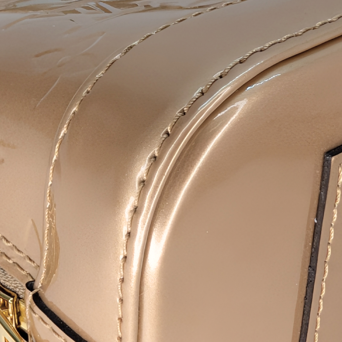 Louis Vuitton Alma BB Monogram Vernis Mordore Metallic Gold