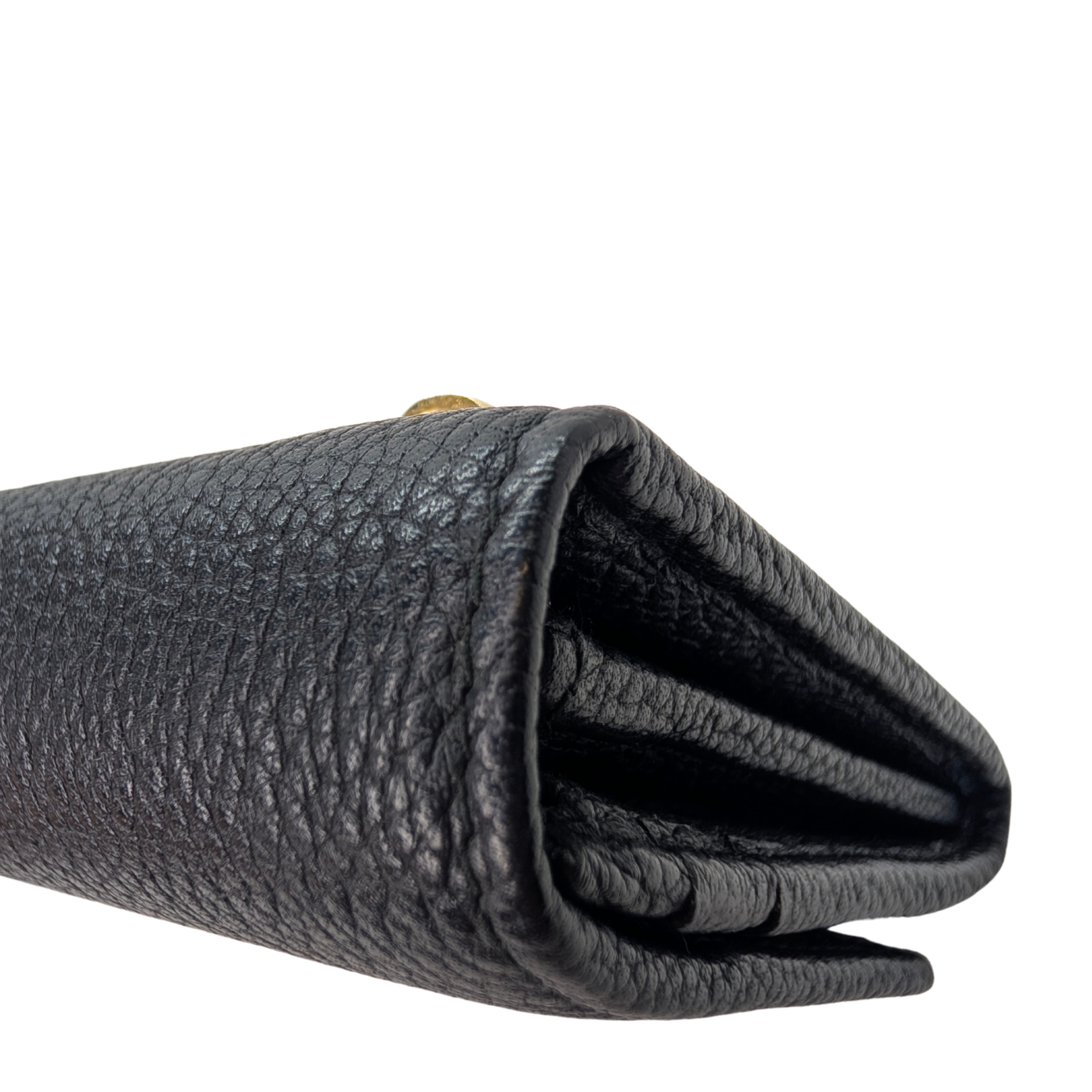 Prada Vitello Grain Nero Long Wallet
