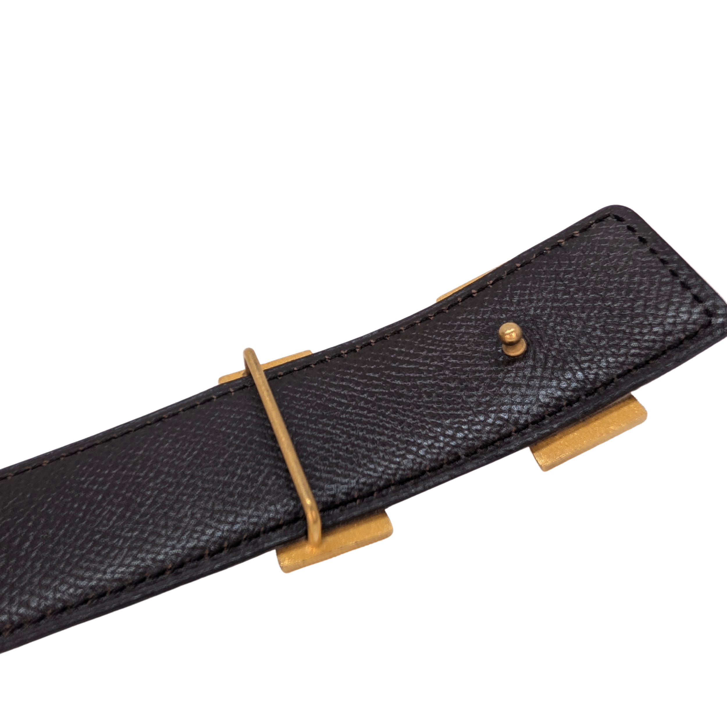 Hermes H Leather Belt Black 70