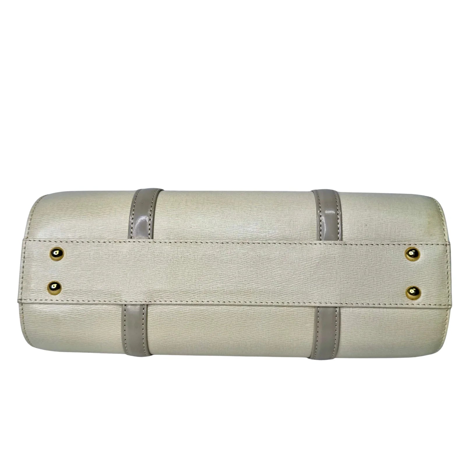 Burberry Mini Boston Bag Leather Beige - Lost Designer