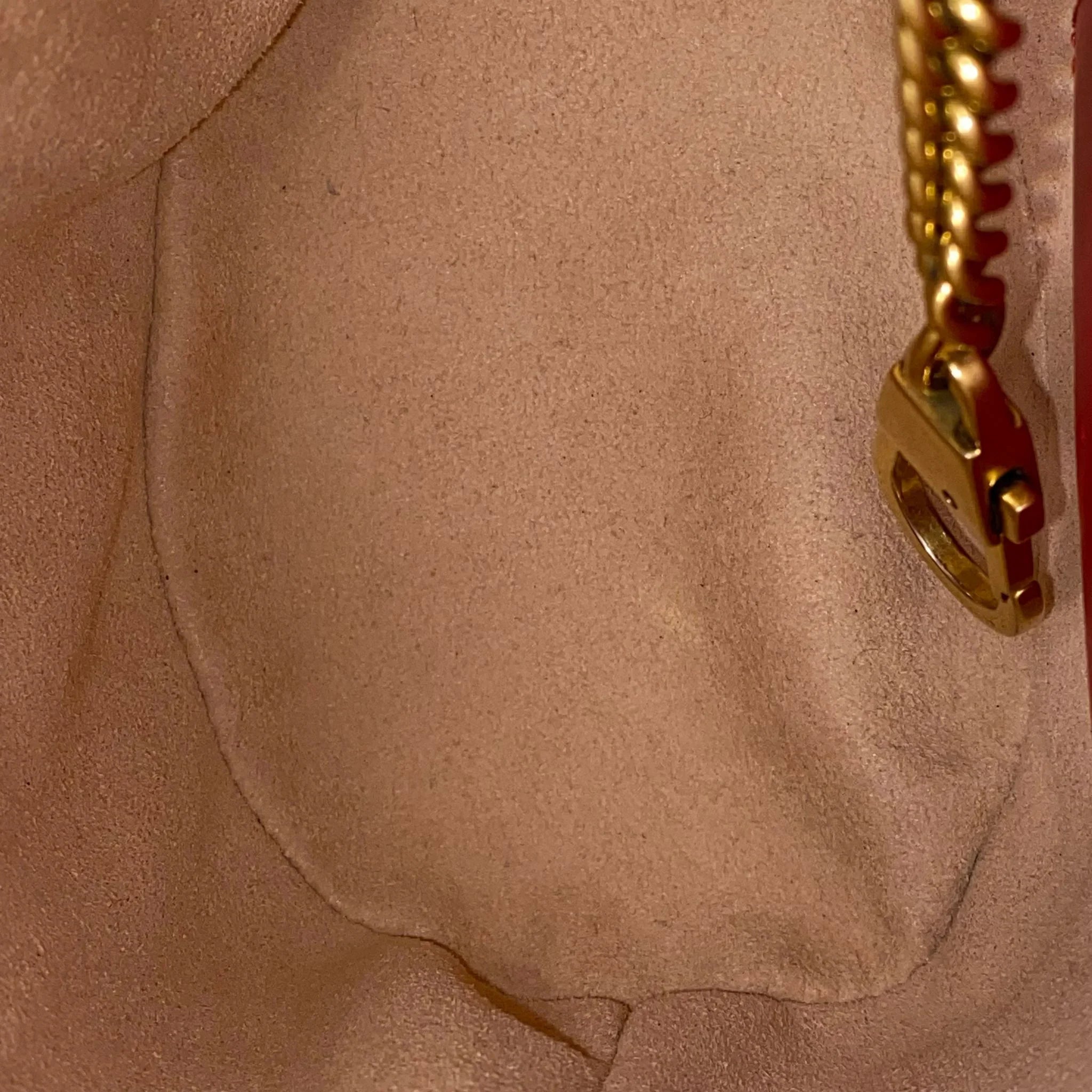 Gucci Calfskin Matelassé Mini GG Marmont Bucket Bag – Hibiscus Red - Lost Designer