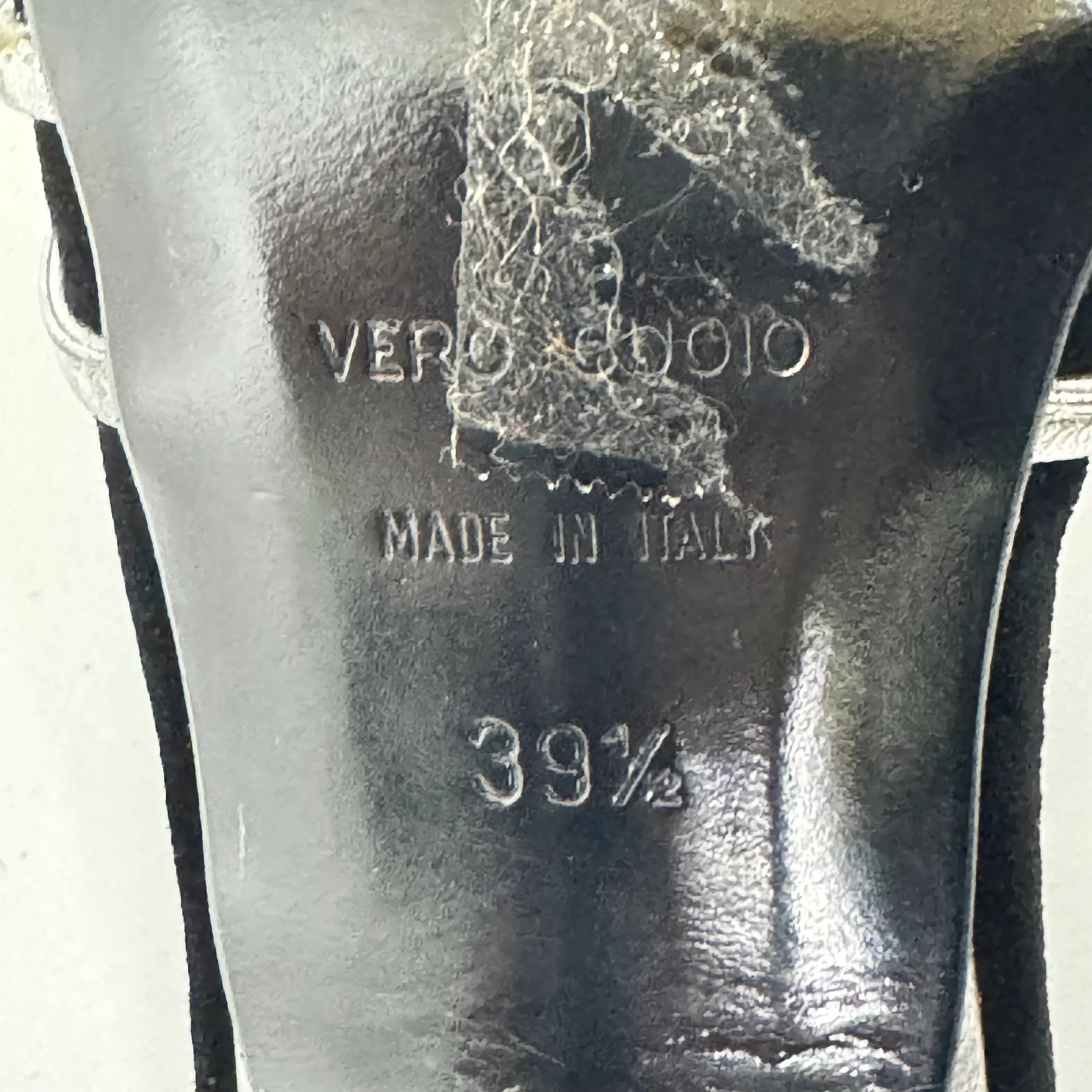 DOLCE & GABBANA Silver Metallic & Black Velvet Strappy Heels - Size 39.5 - Lost Designer