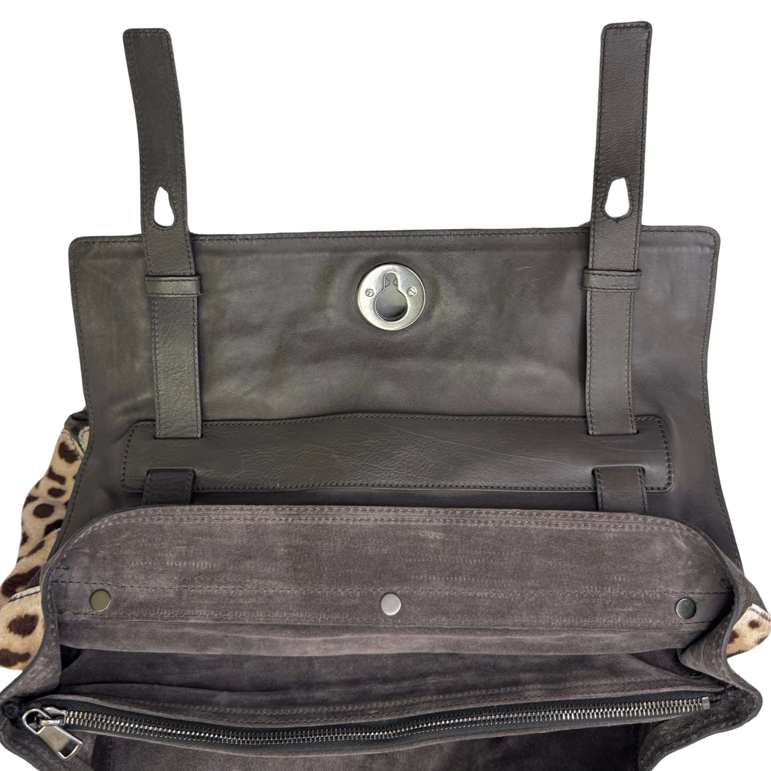 Saint Laurent Ponyhair Top Handle Bag Leopard - Lost Designer
