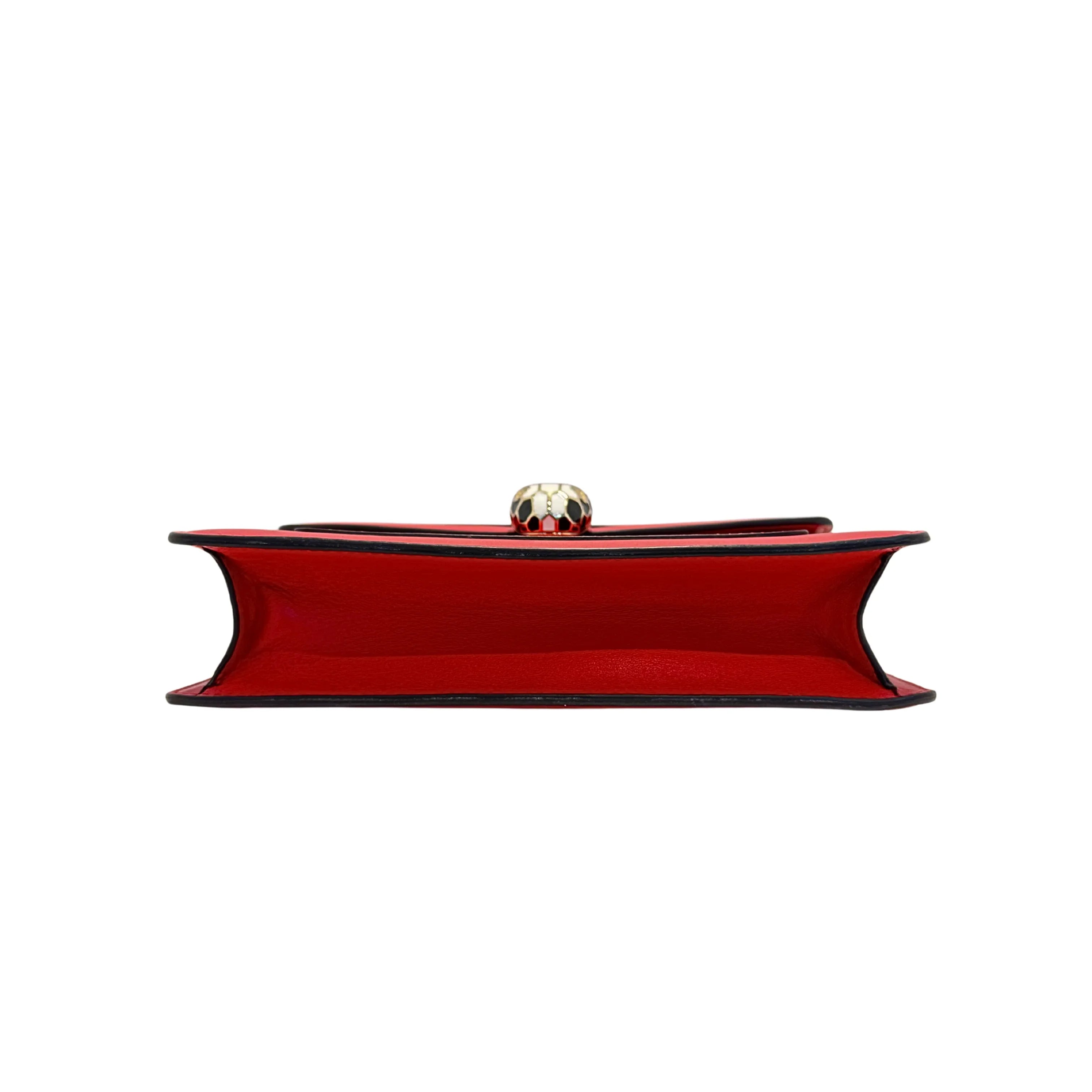 Bvlgari Serpent Forever Shoulder Bag Calfskin Red - Lost Designer