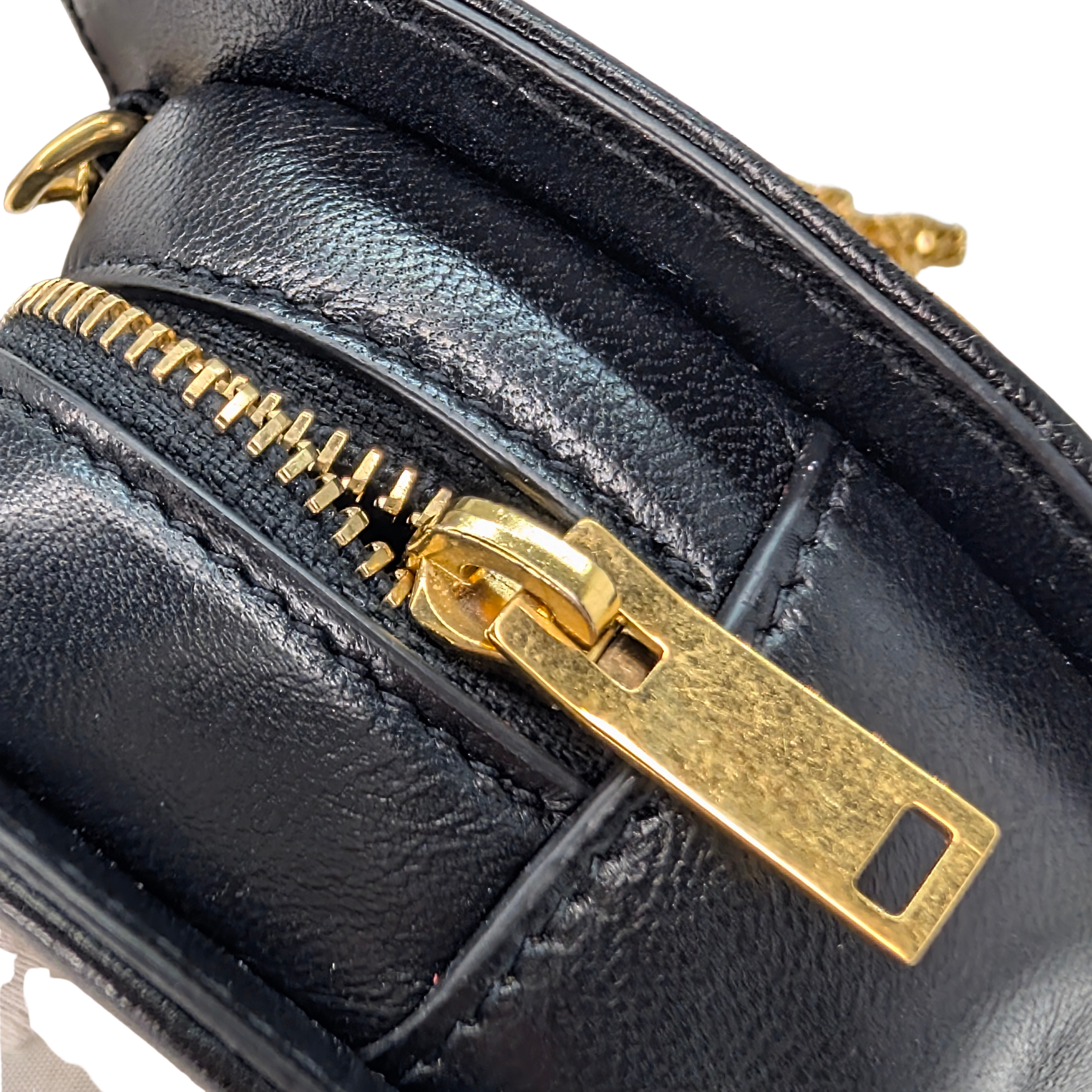 Saint Laurent Mini Love Heart Leather Crossbody Bag Black