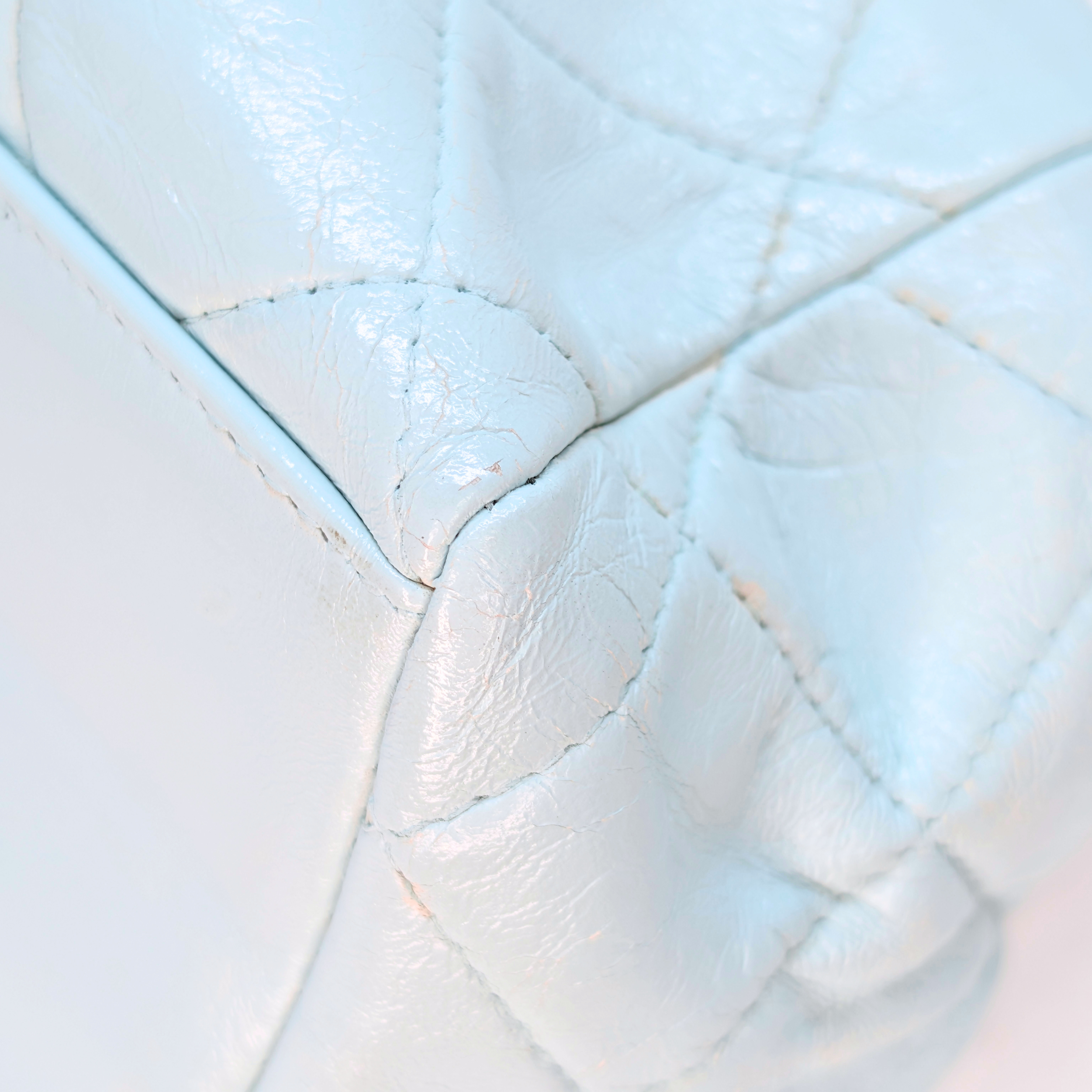 Chanel Vintage Kiss Lock Bag Baby Blue
