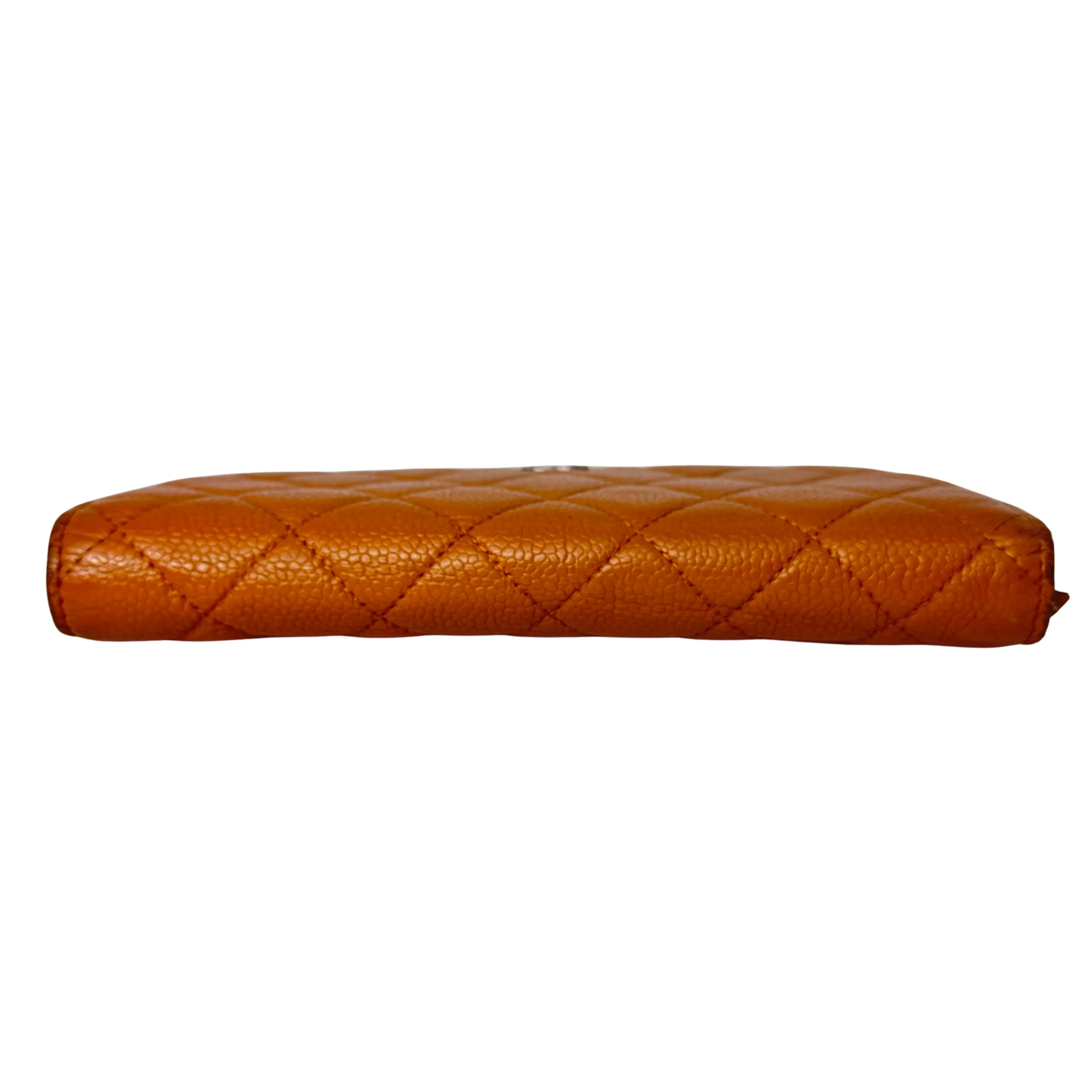 Chanel Caviar Leather Long Wallet Mustard - Lost Designer