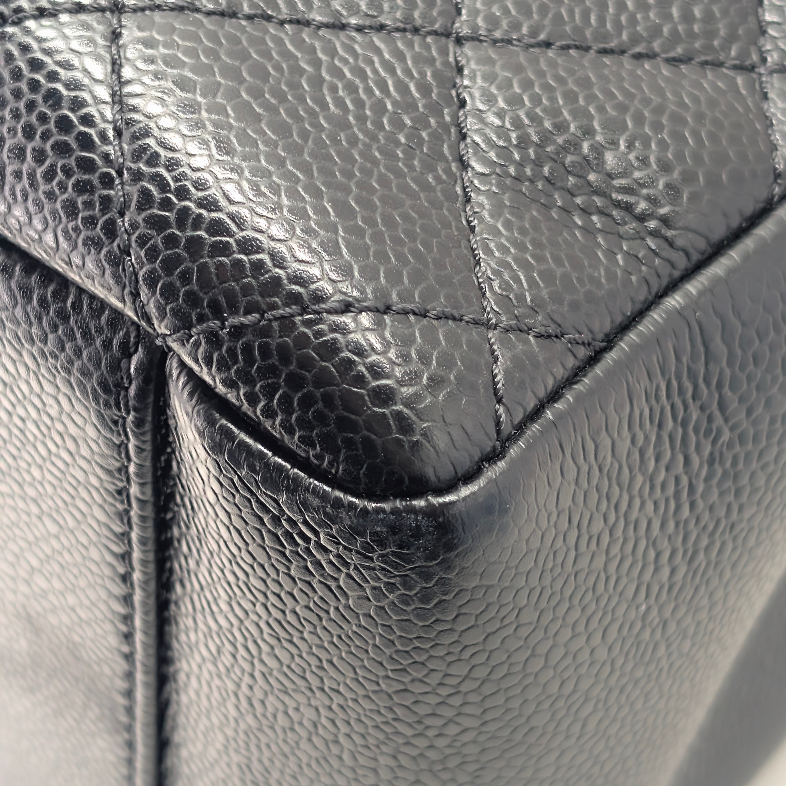 Chanel Quilted Caviar GST Grand Shopping Tote Black