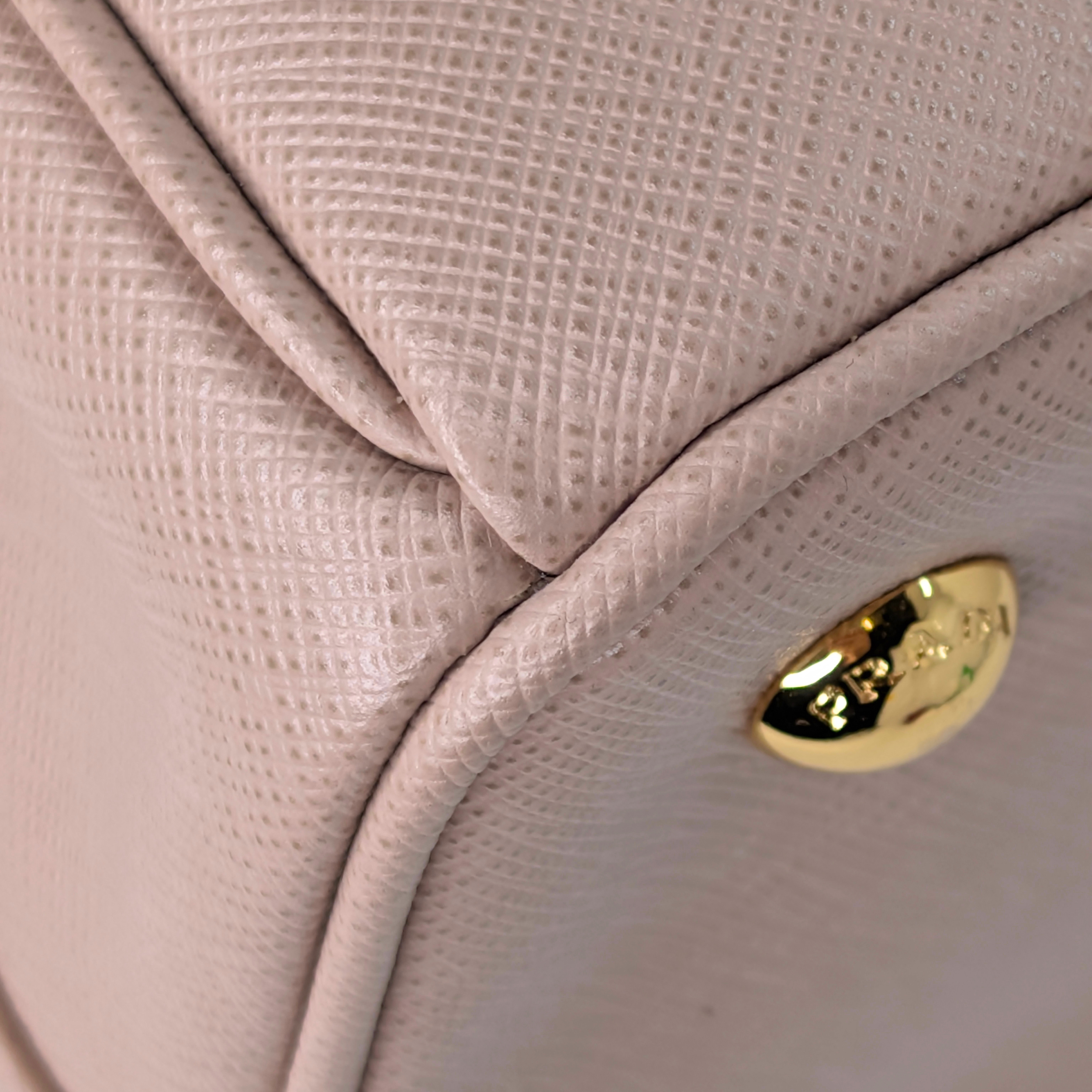 Prada Saffiano Small Galleria Lux Tote Bag Cammeo