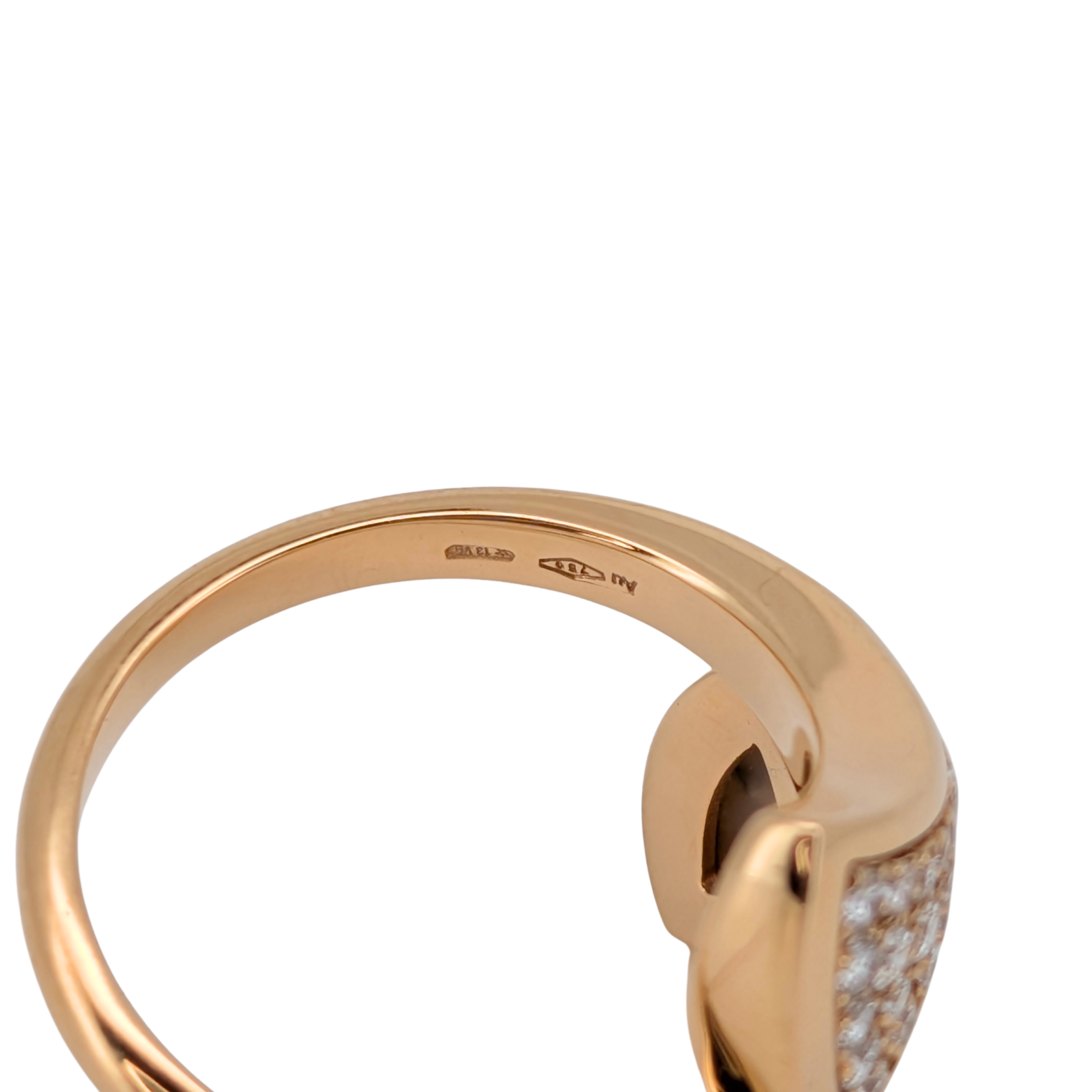 Bvlgari Divas’ Dream Large Model Ring 18K Rose Gold with Diamonds & Mother of Pearl