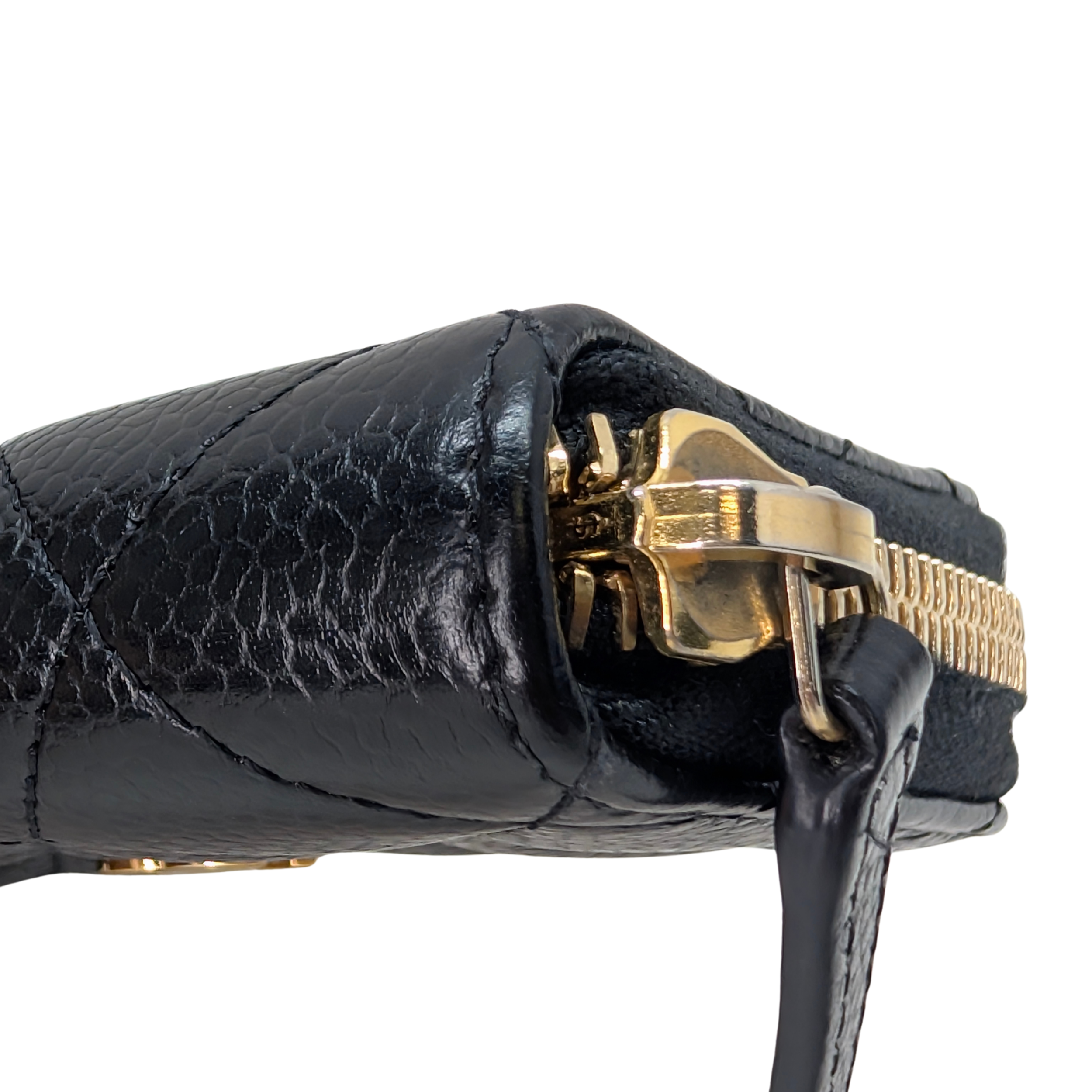 Chanel Classic Zipped Coin Purse Wallet Caviar Black