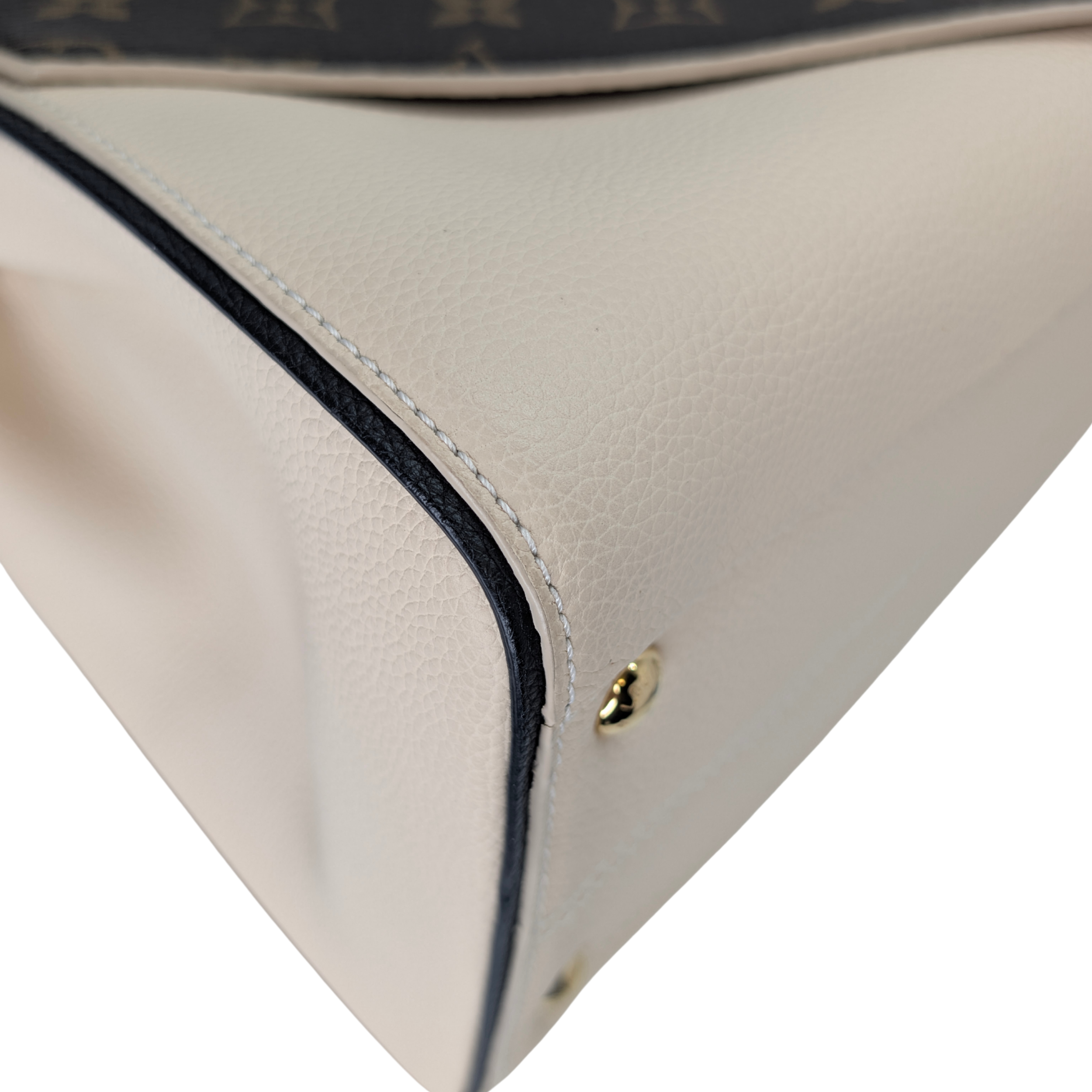 Louis Vuitton Double V Leather Bag Monogram Beige