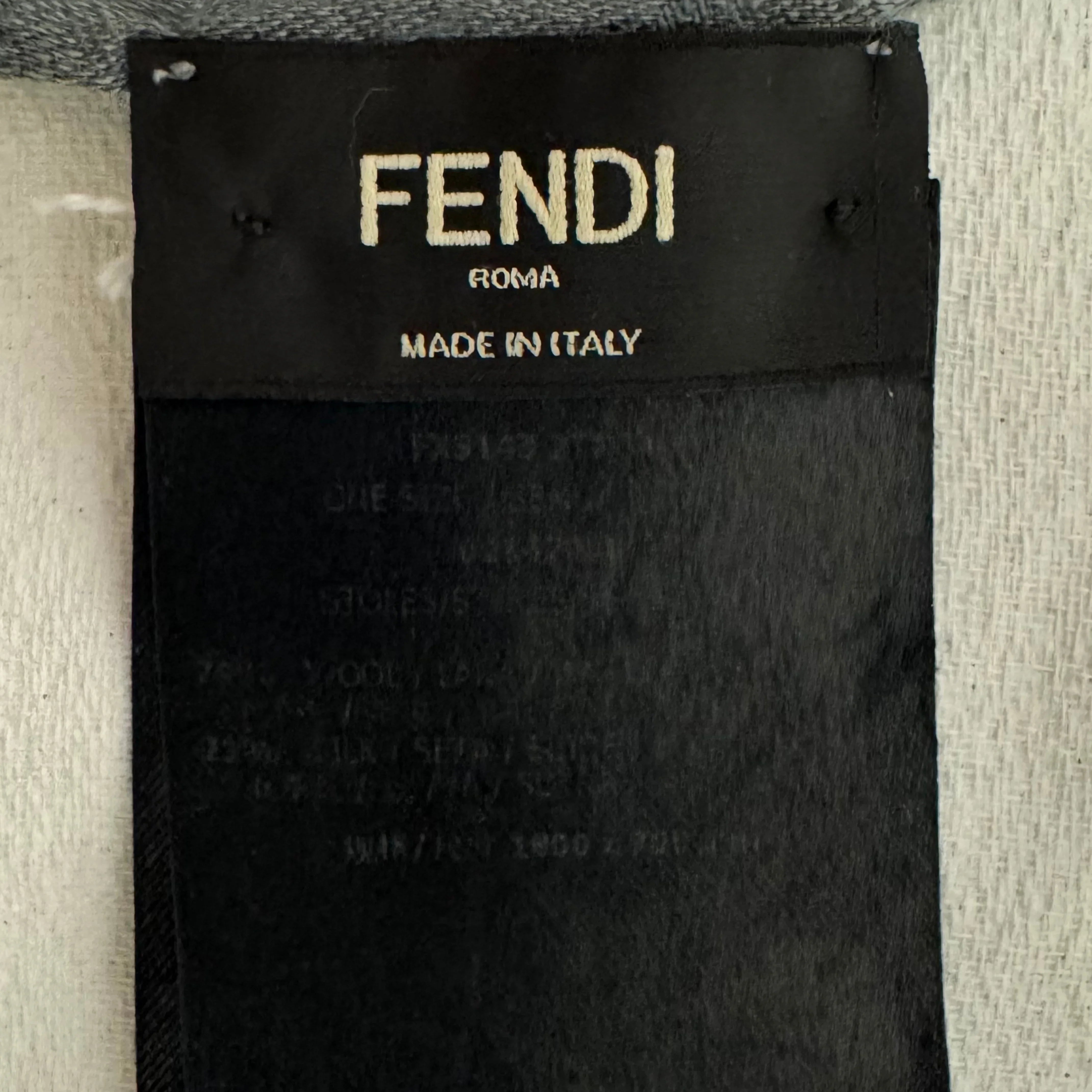 Grey Fendi shawl Monster Pattern - Lost Designer