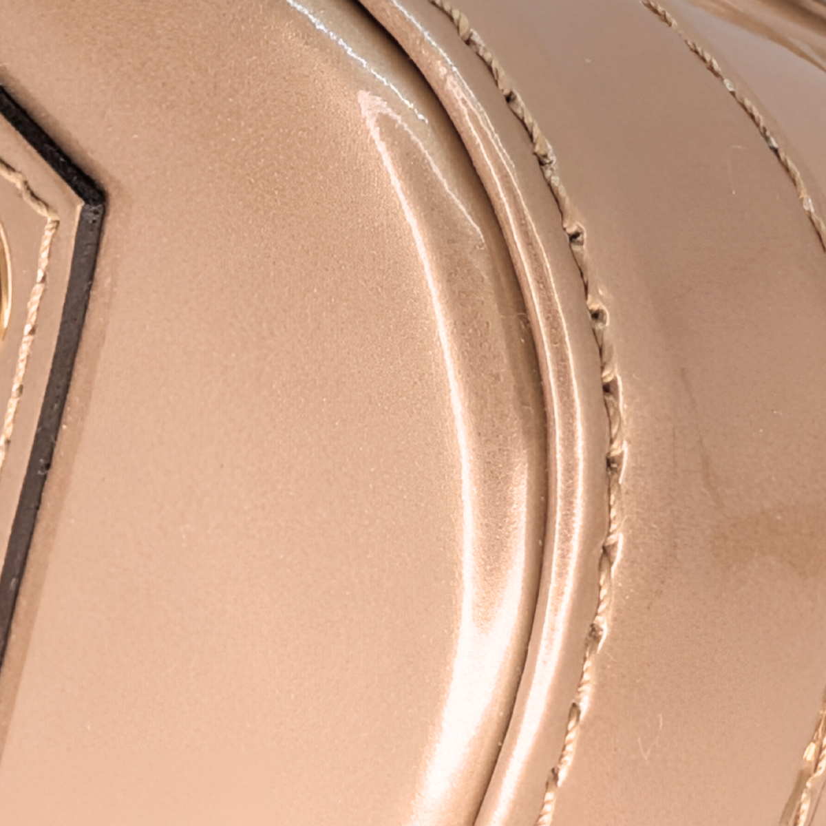 Louis Vuitton Alma BB Monogram Vernis Mordore Metallic Gold
