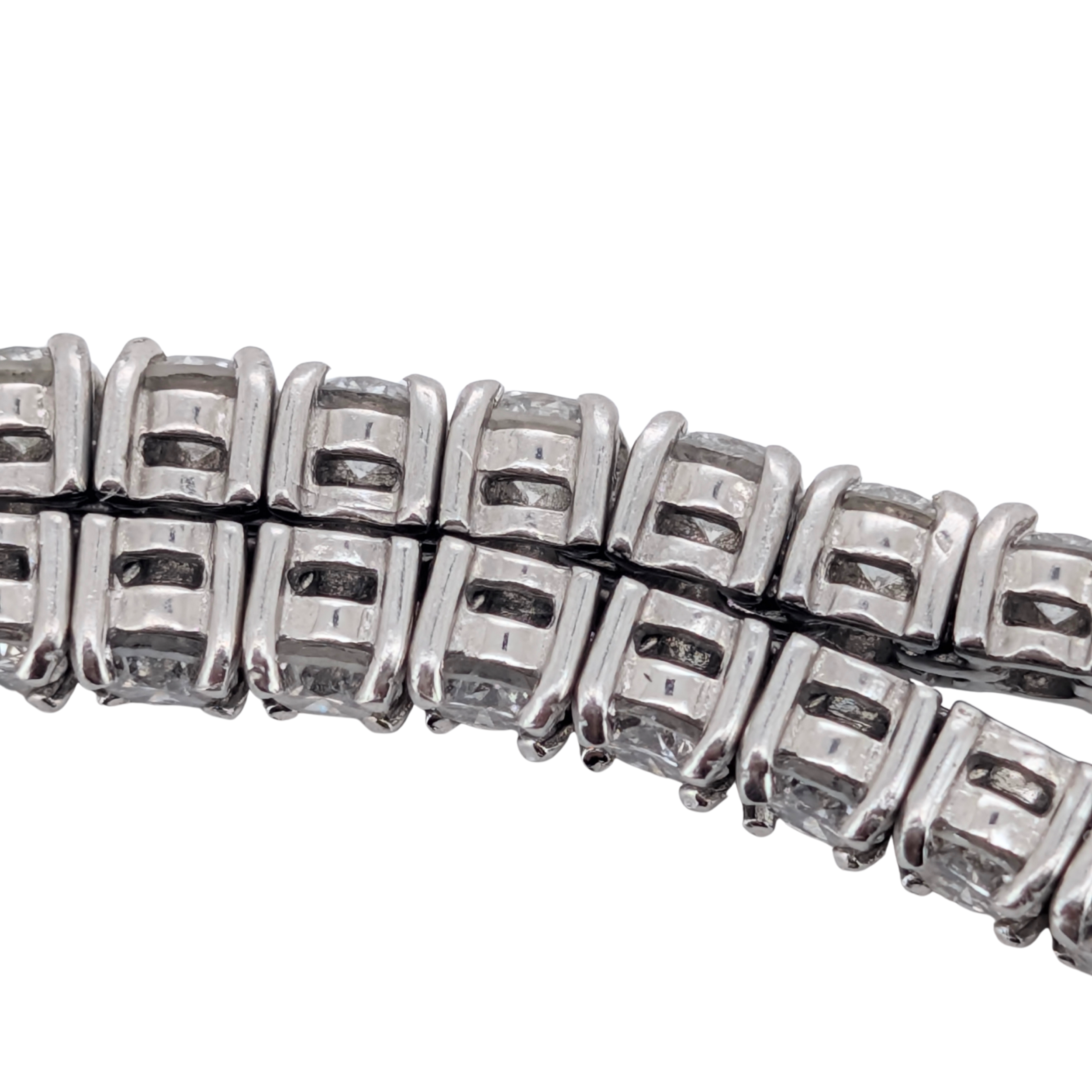 6.00Ct Natural Round Brilliant Diamond Tennis Bracelet In Platinum 850